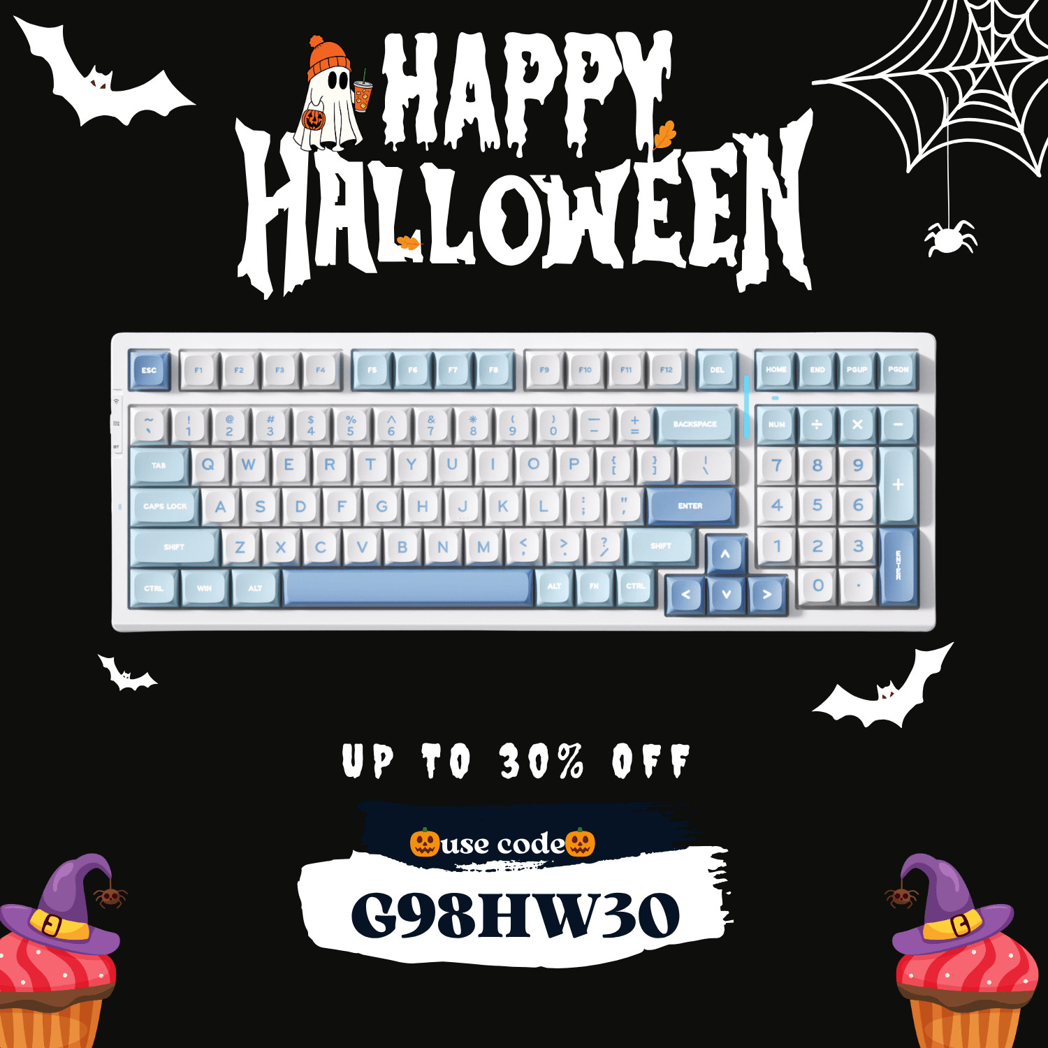 MCHOSE G98 Wireless Mechanical Gaming Keyboard with Hot-Swap RGB Gasket Mount