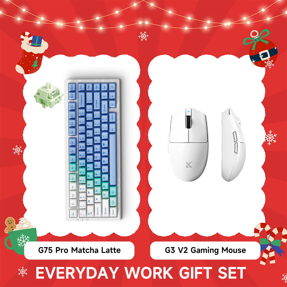 G75 Pro Matcha Latte Switch Keyboard & G3 V2 Gaming Mouse