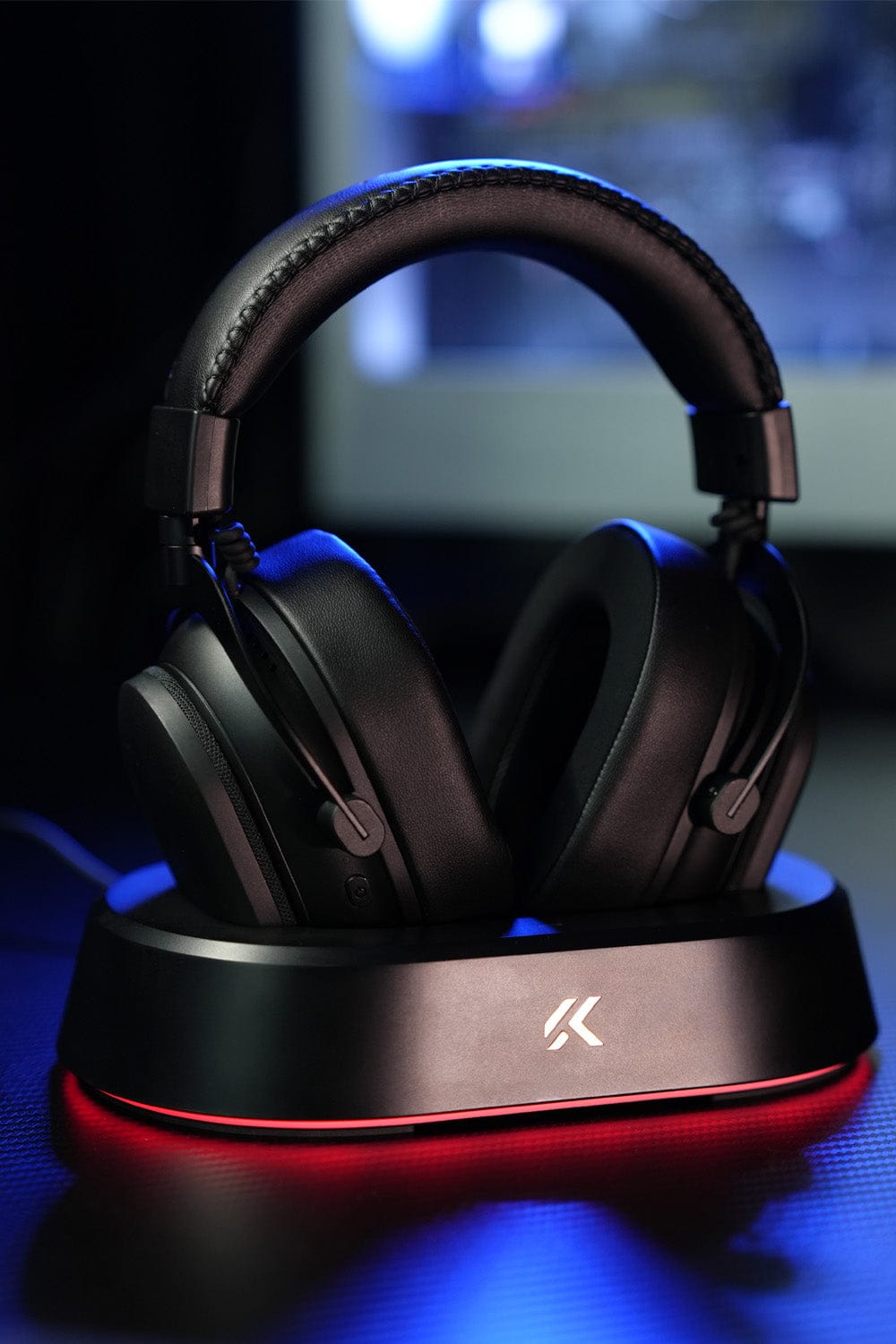 MCHOSE V9 Turbo gaming headset on desk setup