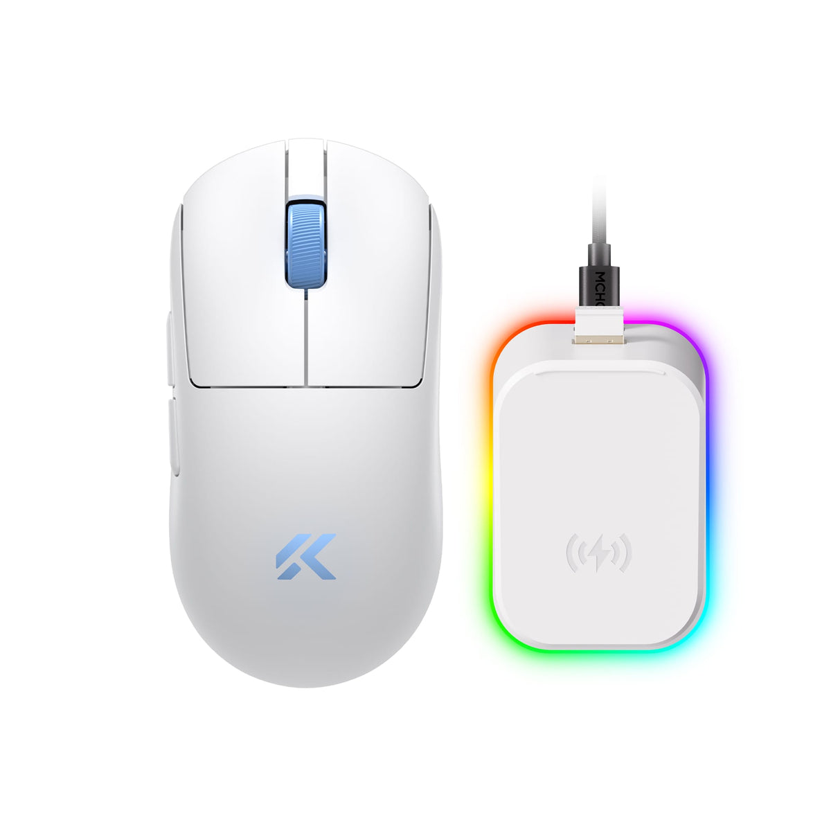 MCHOSE Official A7 V3 Ultra+ / Sky White MCHOSE A7 V3 Series Lightweight Wireless Gaming Mouse