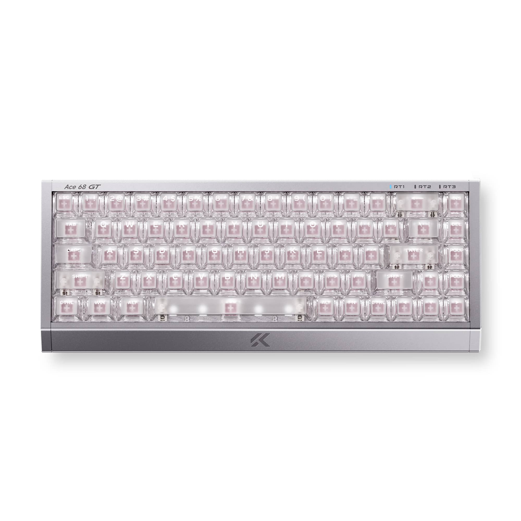 MCHOSE Official Aero Silver / Mount Tai Pink Magnetic Switch GT MCHOSE Ace 68 GT Full-aluminum Esports Hall Effect Keyboard