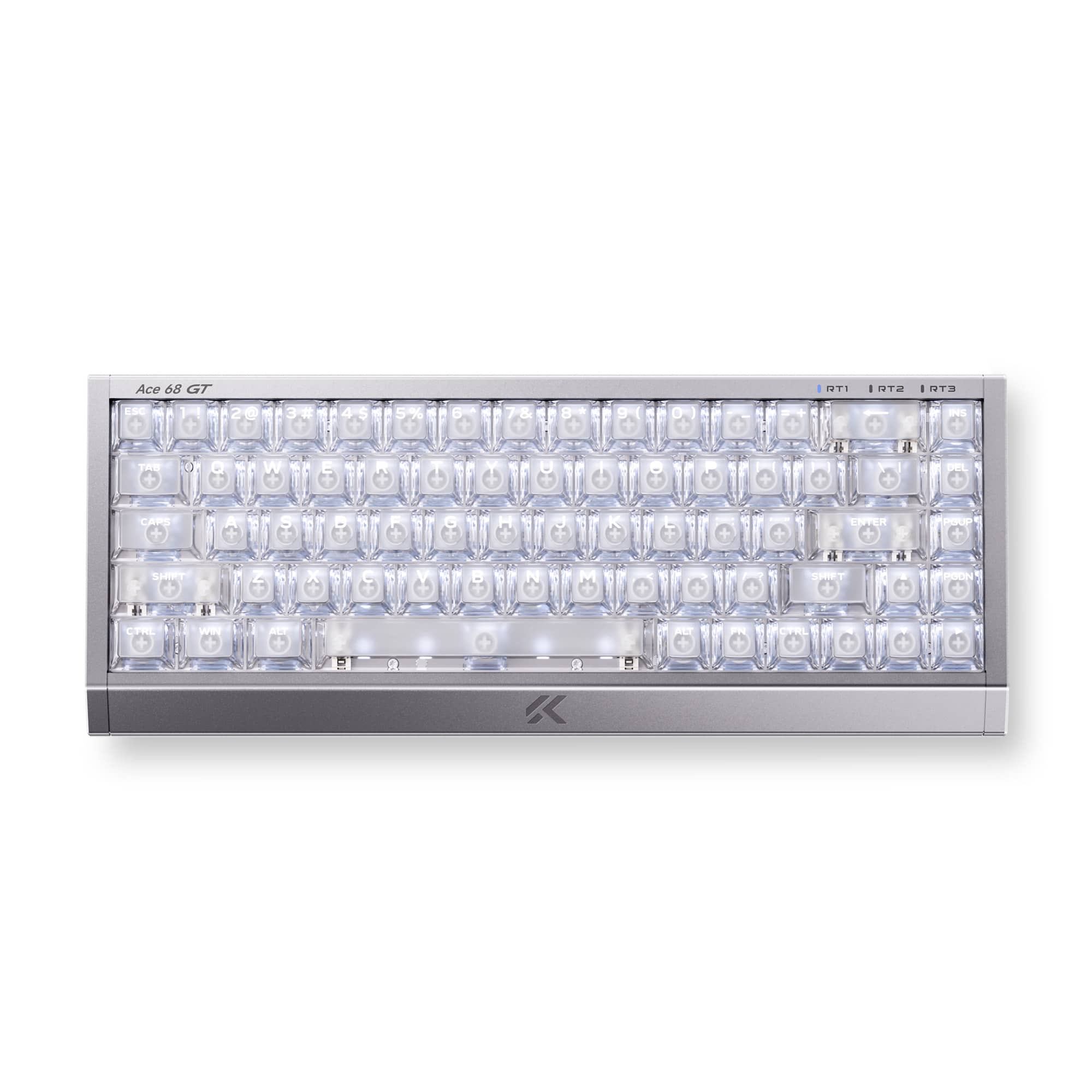 MCHOSE Official Aero Silver / Royal Steed Magnetic Switch MCHOSE Ace 68 GT Full-aluminum Esports Hall Effect Keyboard