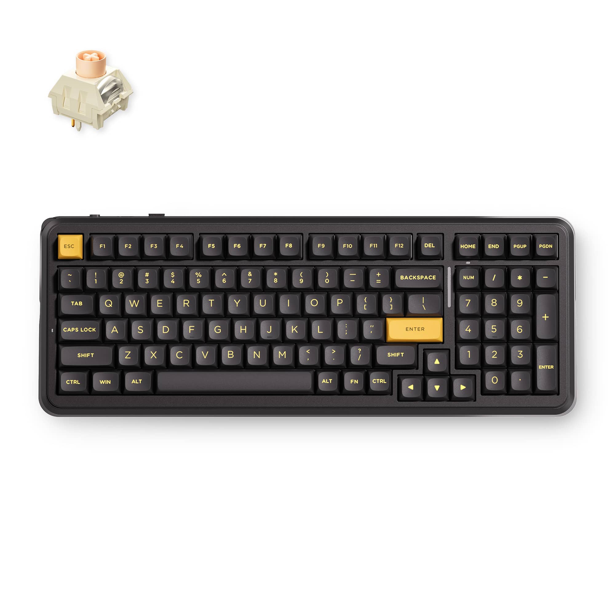 MCHOSE Official Black Gold / Icy Creamsicle Switch MCHOSE K99 V3 98% Layout Wireless Mechanical Keyboard