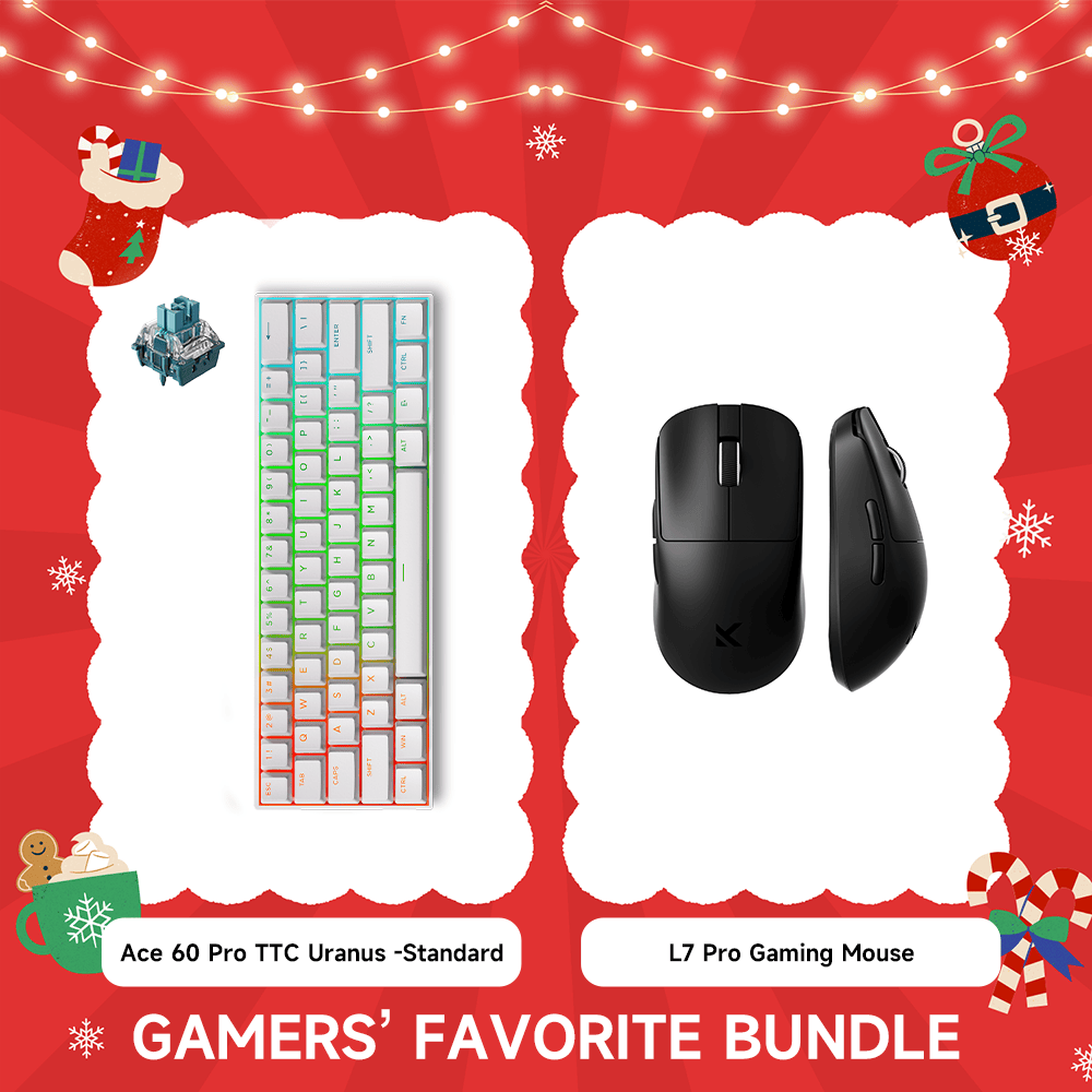 MCHOSE Official Black / White Ace 60 Pro TTC Uranus Magnetic Switch-Standard & L7 Pro Gaming Mouse Set