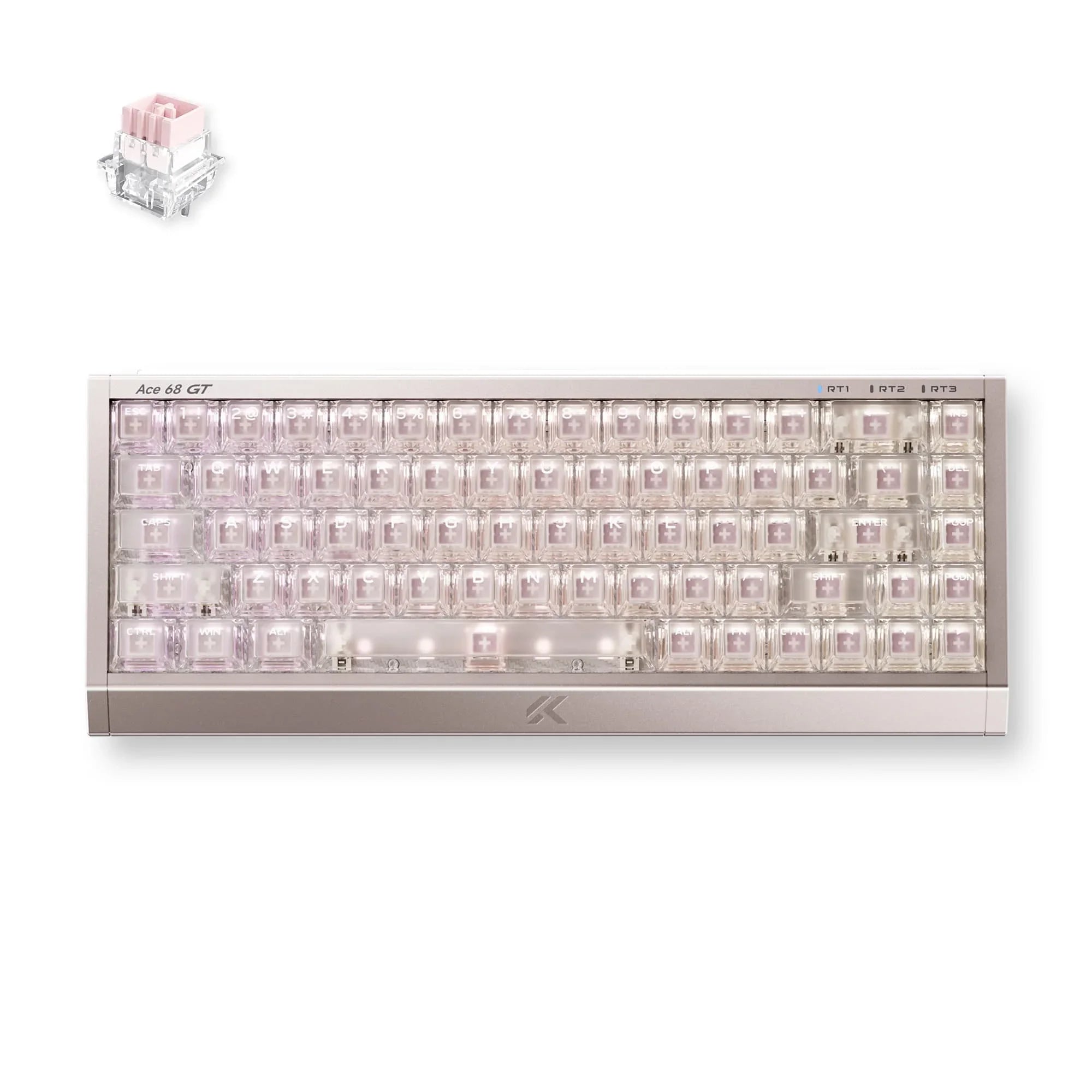 MCHOSE Official Champagne / Mount Tai Pink Magnetic Switch GT MCHOSE Ace 68 GT Full-aluminum Esports Hall Effect Keyboard