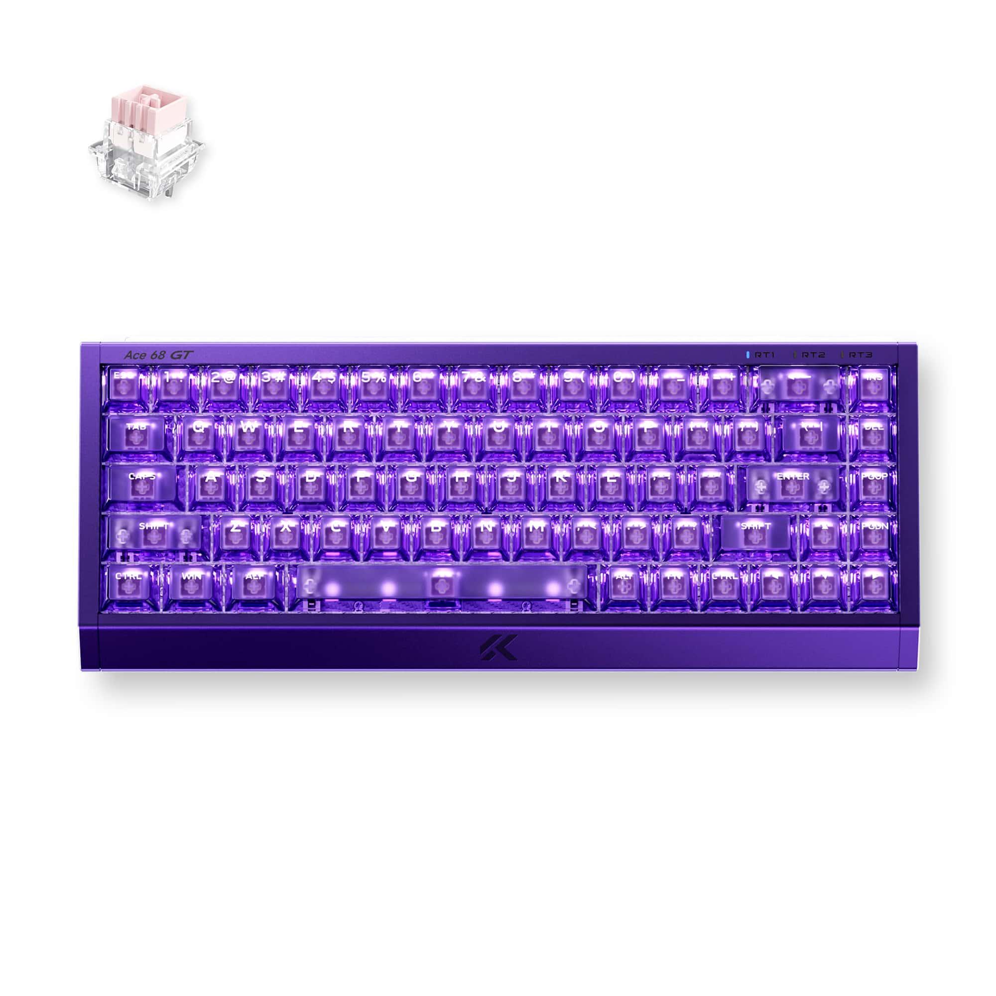 MCHOSE Official Cyber Violet / Mount Tai Pink Magnetic Switch GT MCHOSE Ace 68 GT Full-aluminum Esports Hall Effect Keyboard