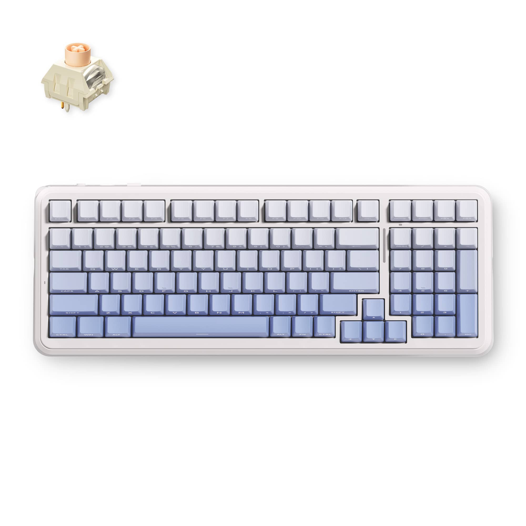 MCHOSE Official Glacier Gradient / Icy Creamsicle Switch MCHOSE K99 V3 98% Layout Wireless Mechanical Keyboard