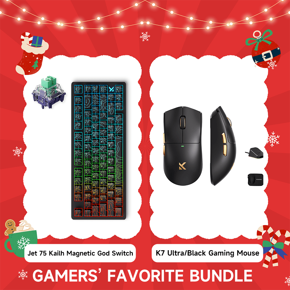 MCHOSE Official Jet 75 Kailh Magnetic God Switch HE Keyboard & K7 Ultra Gaming Mouse