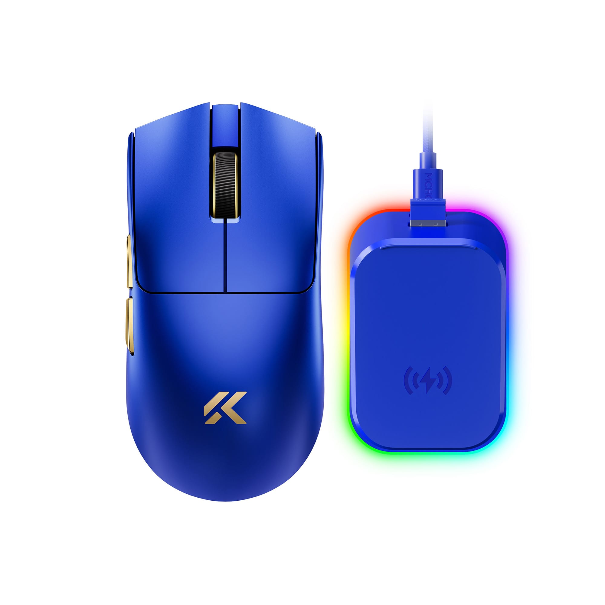 MCHOSE Official K7 V2 Ultra+ / Blue Gold MCHOSE K7 V2 Series Wireless Gaming Mouse