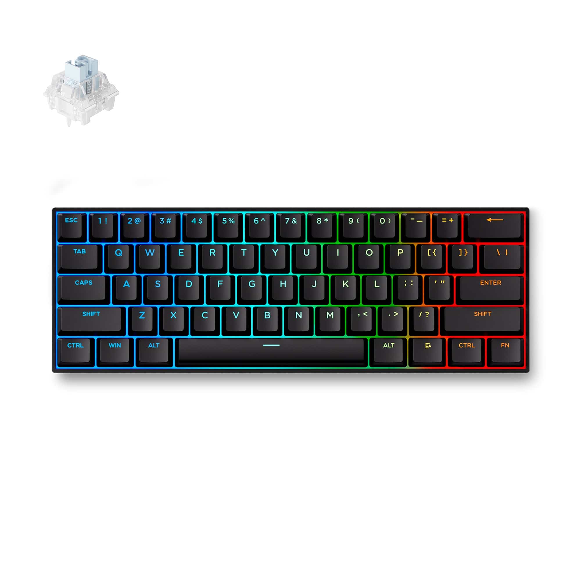 MCHOSE Official Keyboard Ace 60 / Black / Ice Blue Magnetic Switch MCHOSE Ace 60 Hall Effect Magnetic Switch Gaming Keyboard