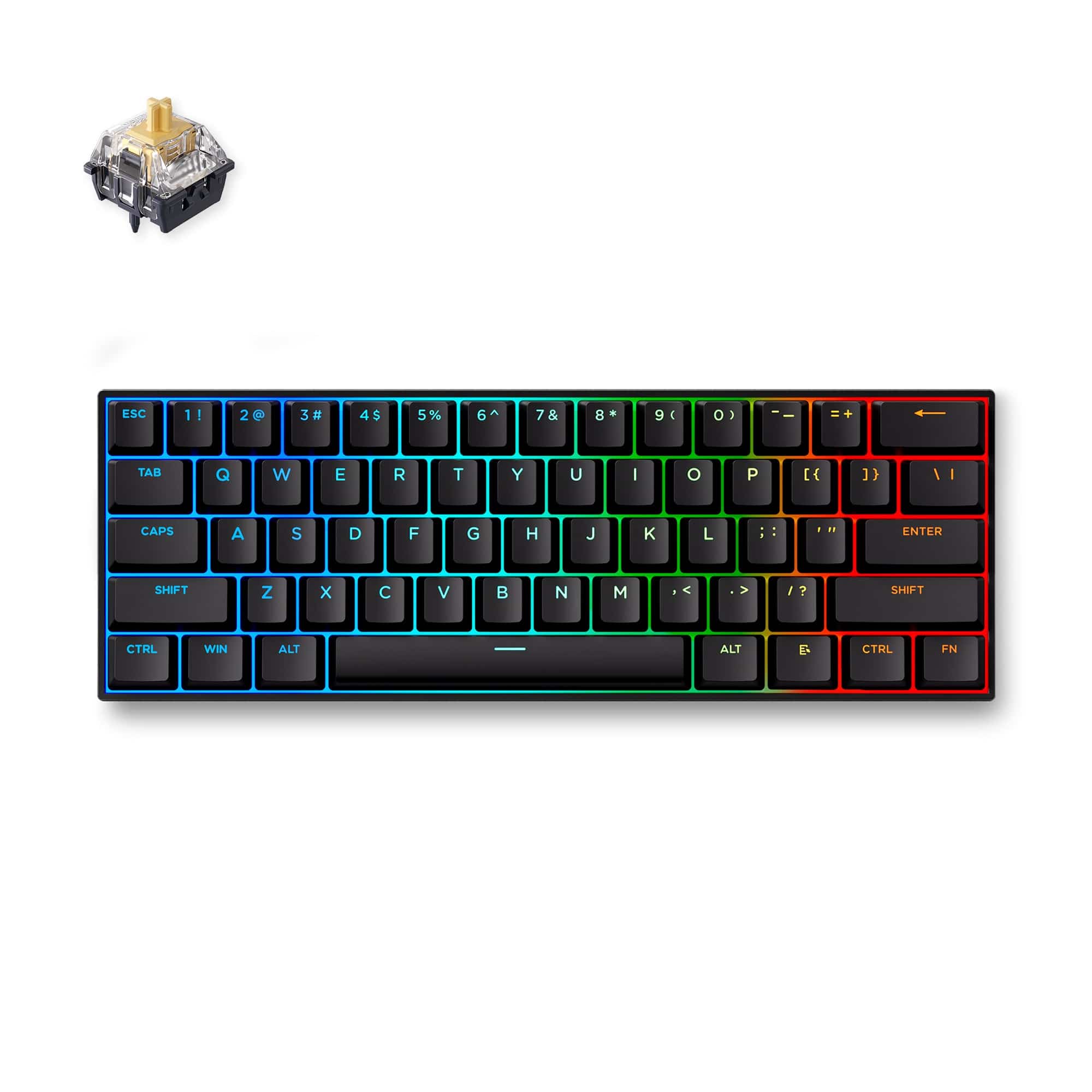 MCHOSE Official Keyboard Ace 60 Pro / Black / KTEK Magnetic Switch MCHOSE Ace 60 Hall Effect Magnetic Switch Gaming Keyboard