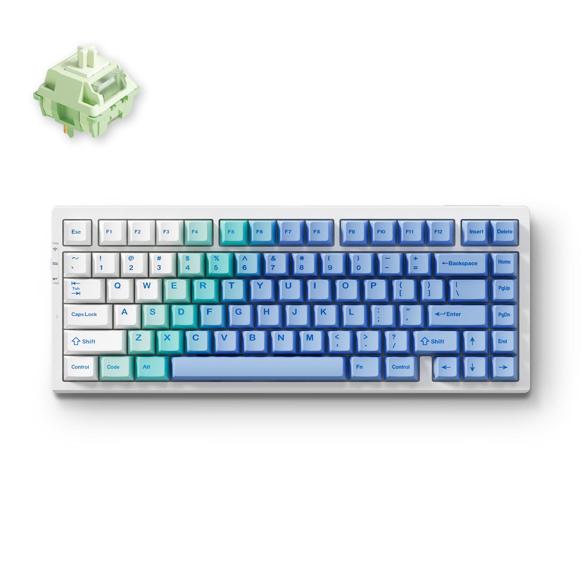 MCHOSE Official Keyboard Arctic Snow / Matcha Latte Switch MCHOSE G75 Pro Tri-mode Gasket Structure Gaming Mechanical Keyboard