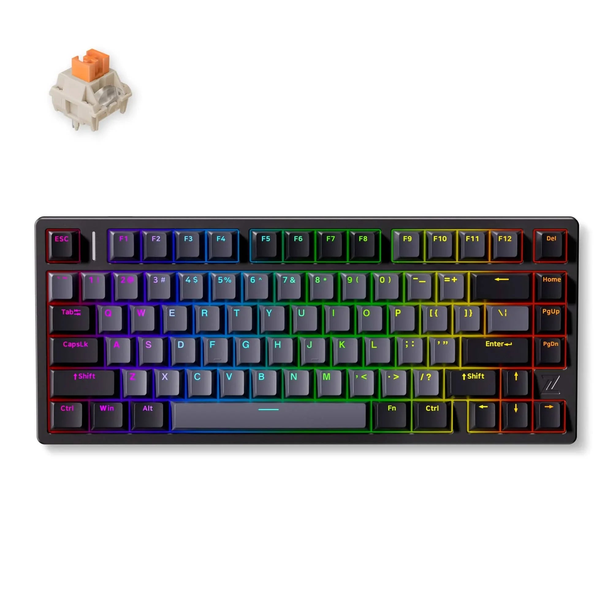 MCHOSE Official Keyboard Black / Flame Orange Switch MCHOSE Z75 Metal Top Cover Mechanical Gaming Keyboard
