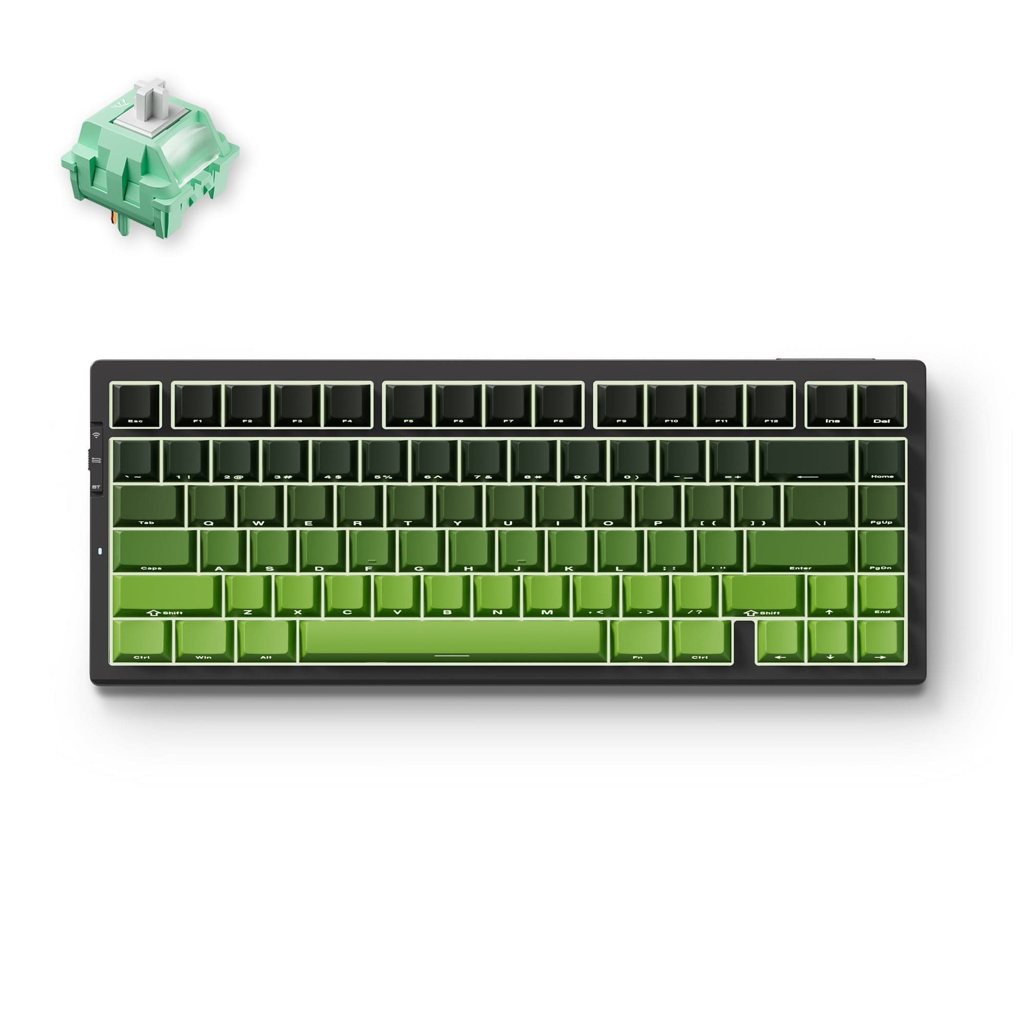 MCHOSE Official Keyboard Black Green Gradient / Cabbage Tofu Switch MCHOSE G75 Pro Tri-mode Gasket Structure Gaming Mechanical Keyboard