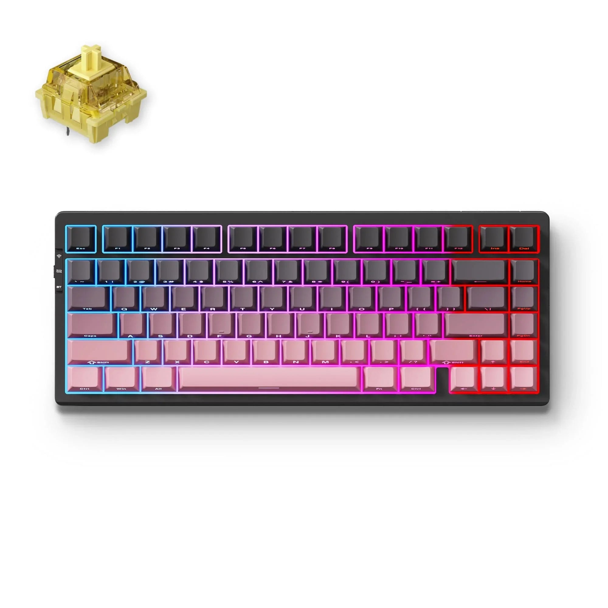 MCHOSE Official Keyboard Black Pink / Cream Shaft Switch MCHOSE G75 Pro Tri-mode Gasket Structure Gaming Mechanical Keyboard