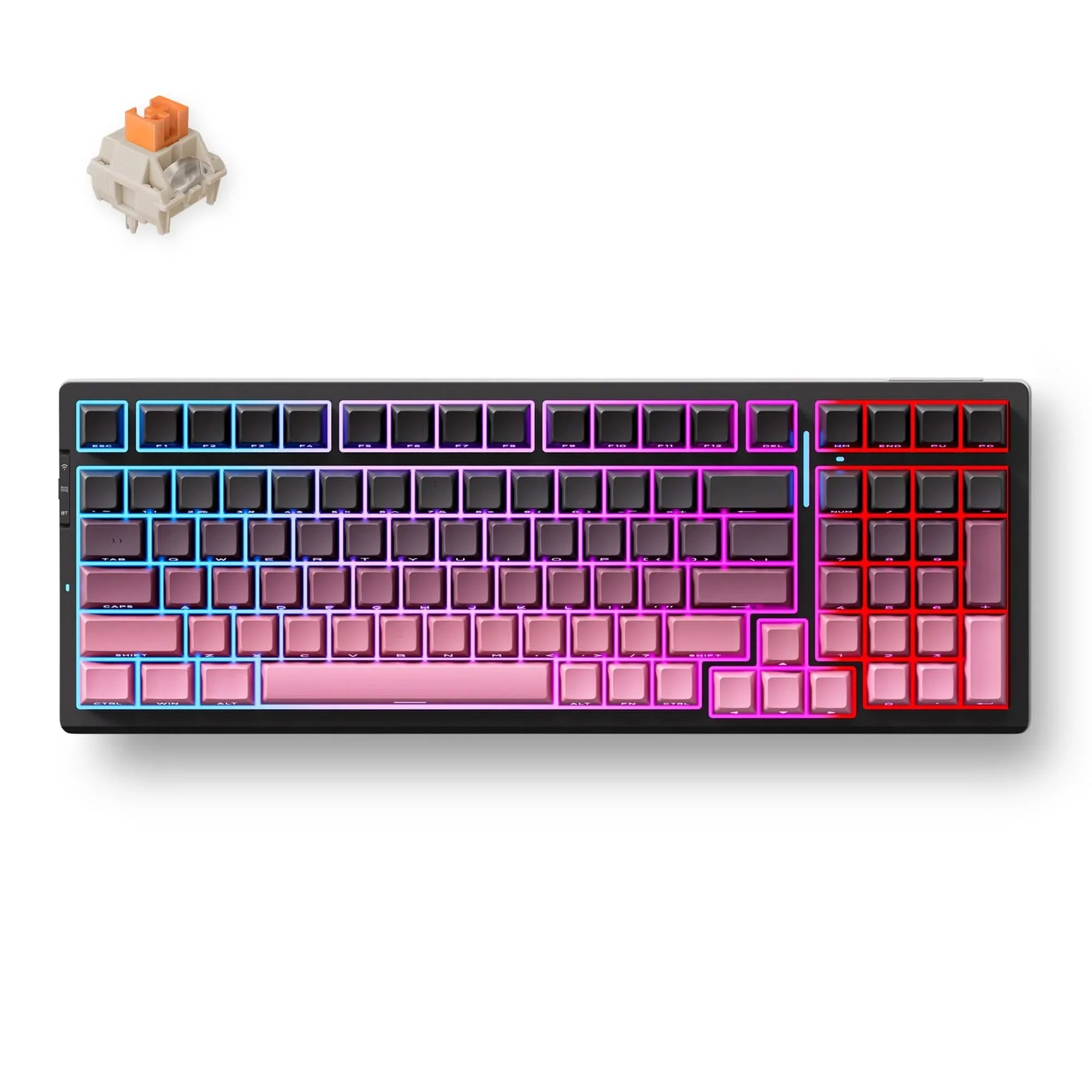 MCHOSE Official Keyboard Black Pink / Flame Orange Switch MCHOSE G98 Pro Wireless Tri-Mode Custom Mechanical Gaming Keyboard