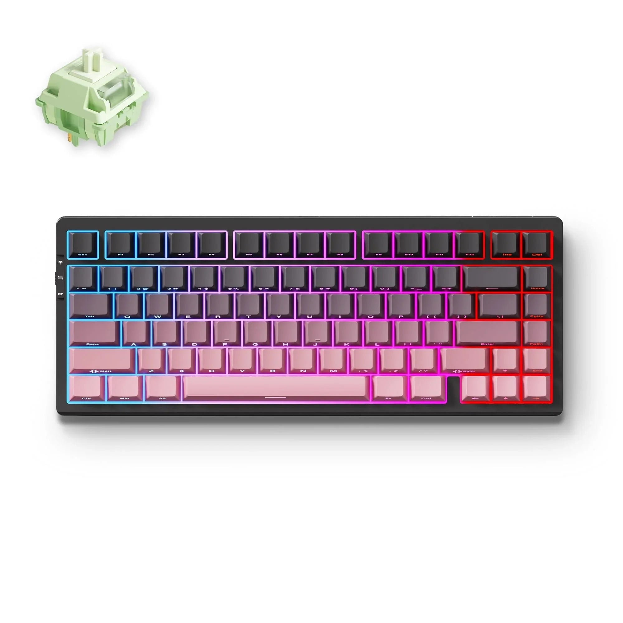 MCHOSE Official Keyboard Black Pink / Matcha Latte Switch MCHOSE G75 Pro Tri-mode Gasket Structure Gaming Mechanical Keyboard