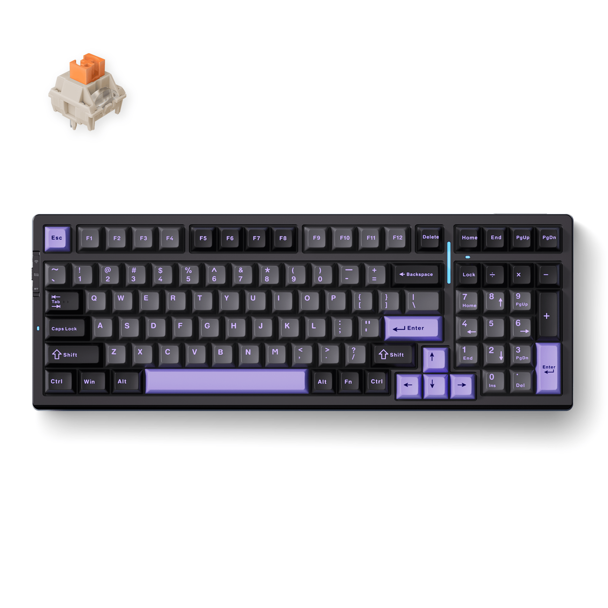 MCHOSE Official Keyboard Black Purple / Flame Orange Switch MCHOSE G98 Pro Wireless Tri-Mode Custom Mechanical Gaming Keyboard