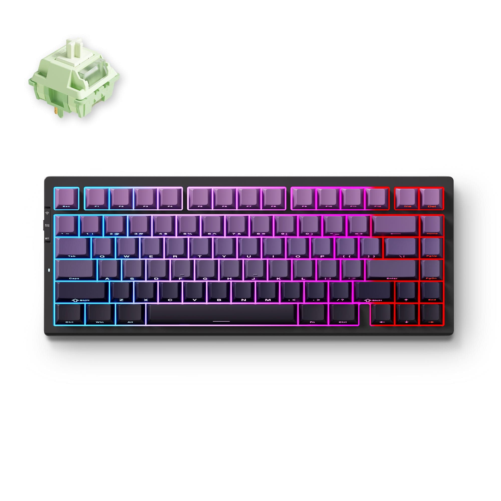 MCHOSE Official Keyboard Black Purple Gradient / Matcha Latte Switch MCHOSE G75 Pro Tri-mode Gasket Structure Gaming Mechanical Keyboard