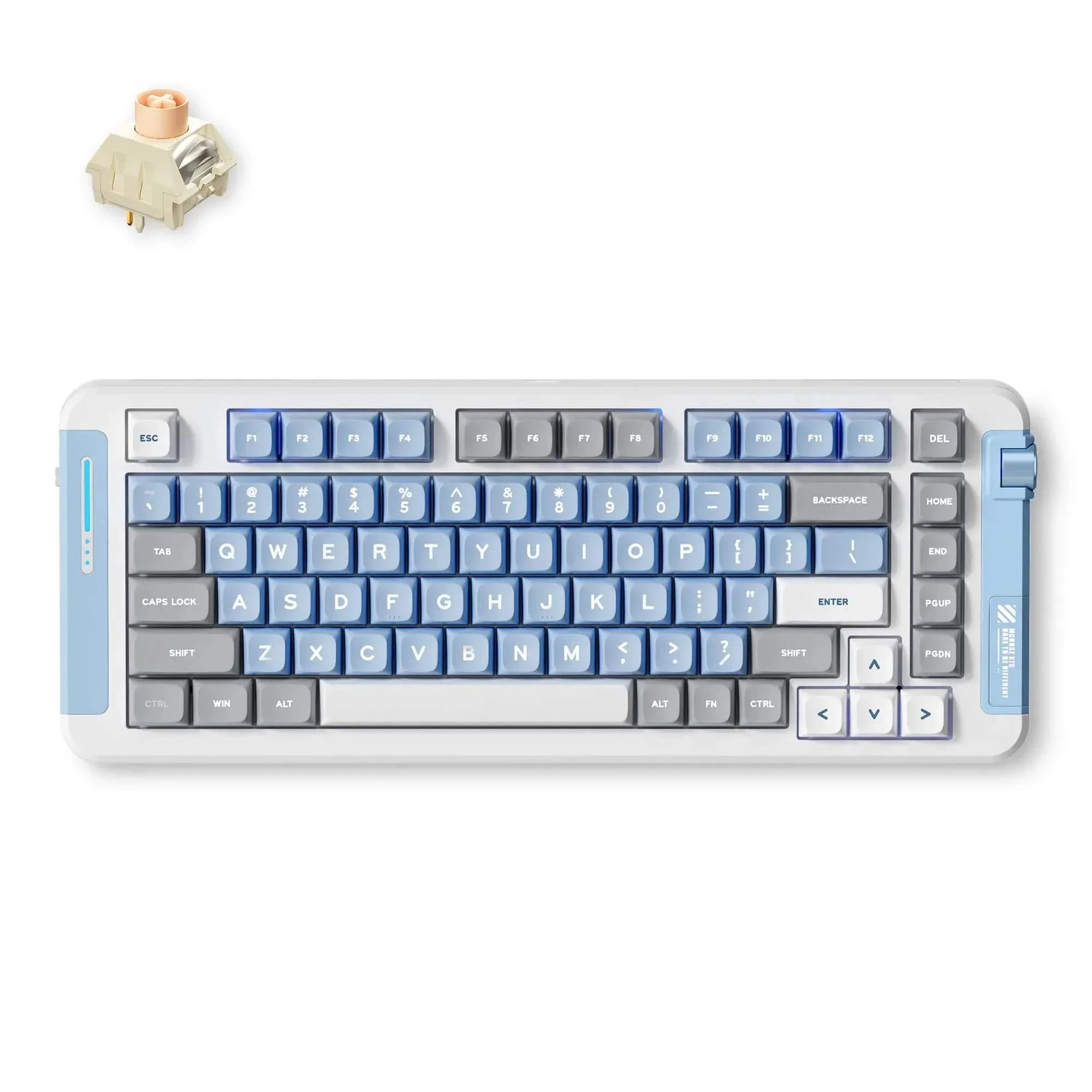 MCHOSE Official Keyboard Blue and Grey / Icy Creamsicle Switch MCHOSE X75 Wireless Gasket Mount Mechanical Keyboard