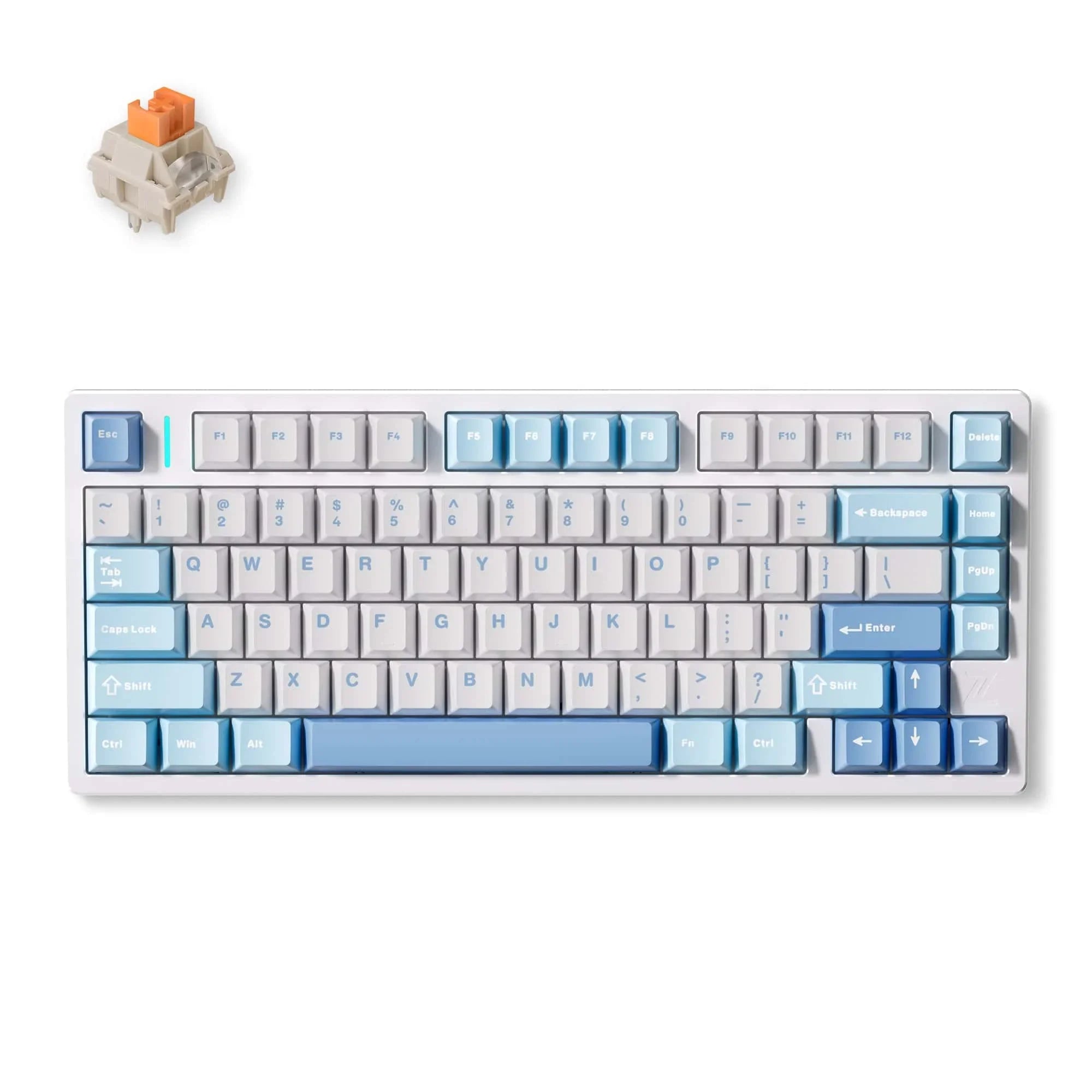 MCHOSE Official Keyboard Blue and White / Flame Orange Switch MCHOSE Z75 Metal Top Cover Mechanical Gaming Keyboard
