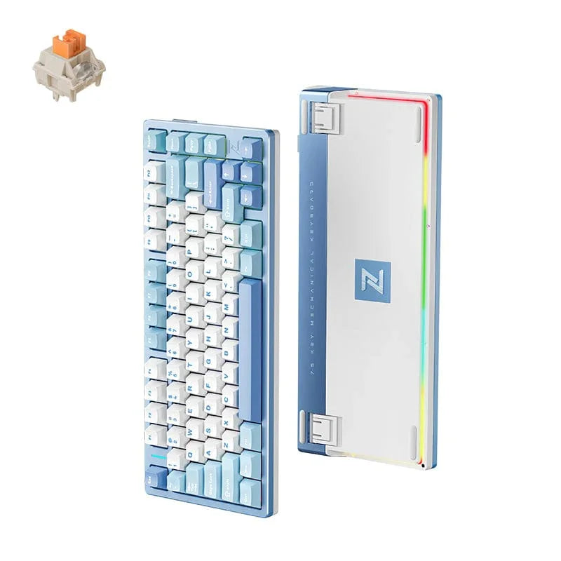 MCHOSE Official Keyboard Blue / Flame Orange Switch MCHOSE Z75 Metal Top Cover Mechanical Gaming Keyboard