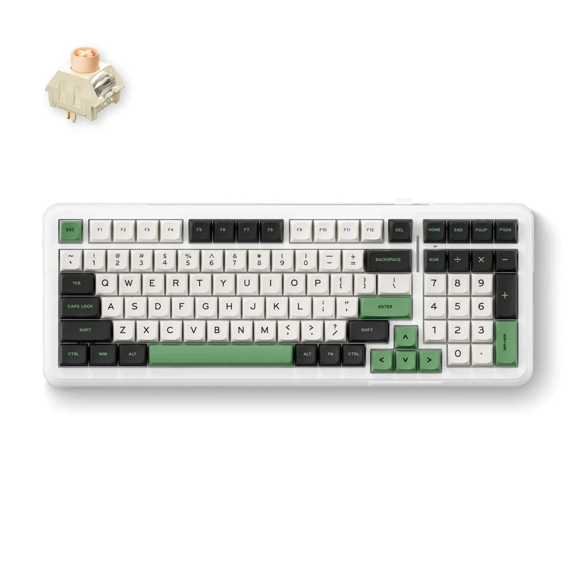 MCHOSE Official Keyboard Emerald Green / Icy Creamsicle Switch MCHOSE K99 Wireless Gasket Mount Mechanical Keyboard
