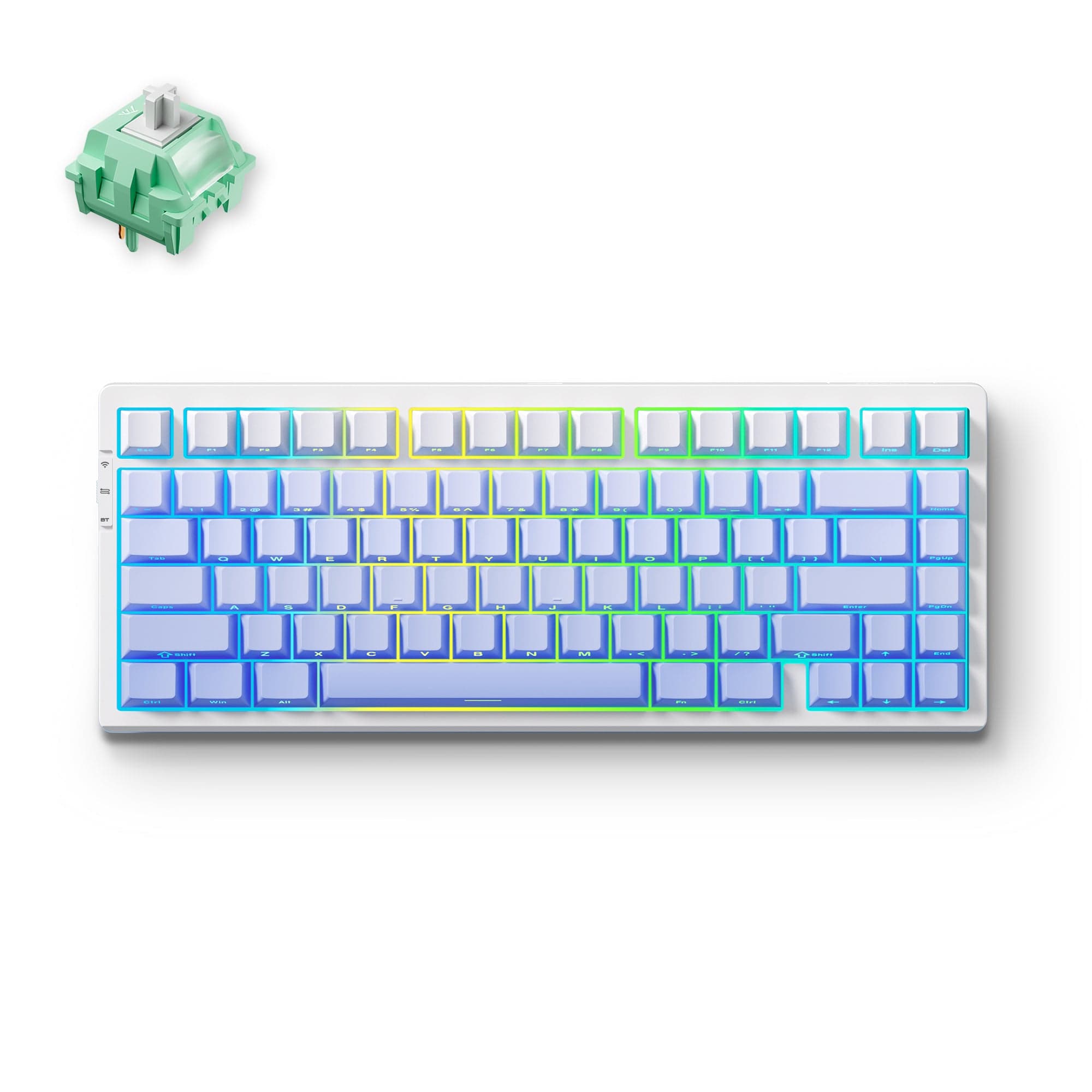 MCHOSE Official Keyboard Glacier Gradient / Cabbage Tofu Switch MCHOSE G75 Pro Tri-mode Gasket Structure Gaming Mechanical Keyboard