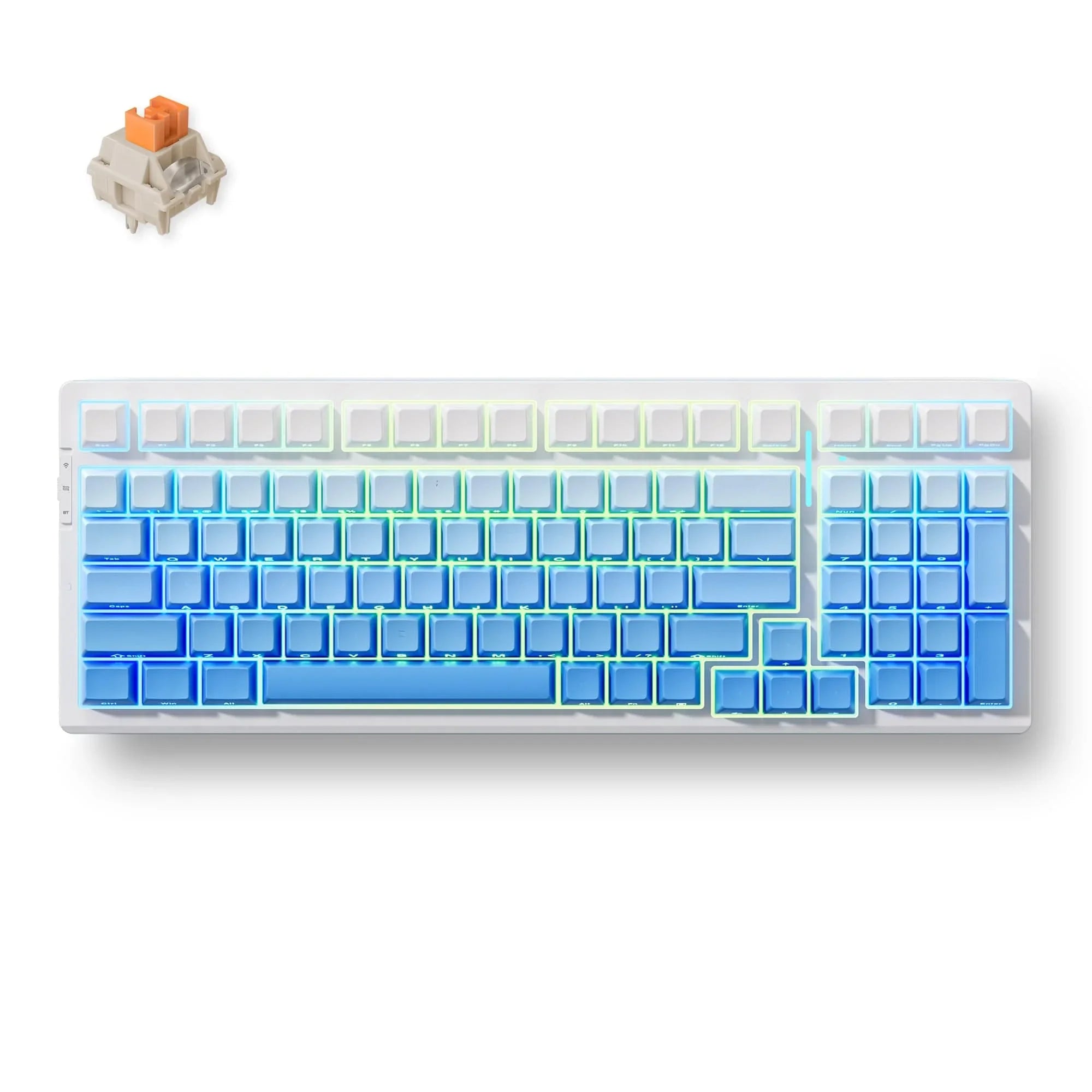 MCHOSE Official Keyboard Glacier Gradient / Flame Orange Switch MCHOSE G98 Pro Wireless Tri-Mode Custom Mechanical Gaming Keyboard