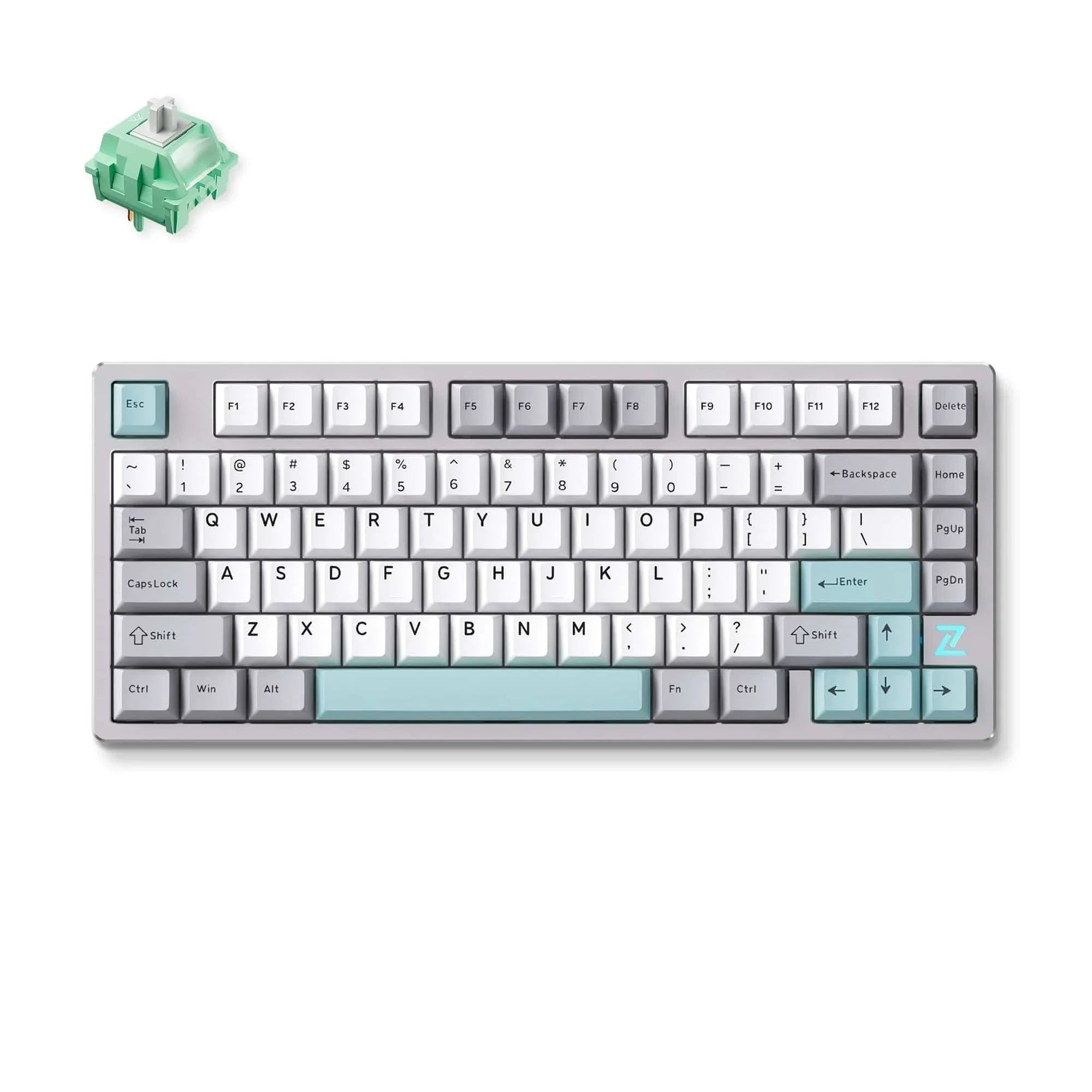 MCHOSE Official Keyboard Gray and Blue / Cabbage Tofu Switch MCHOSE Z75S Metal Top Cover Wireless Mechanical Keyboard