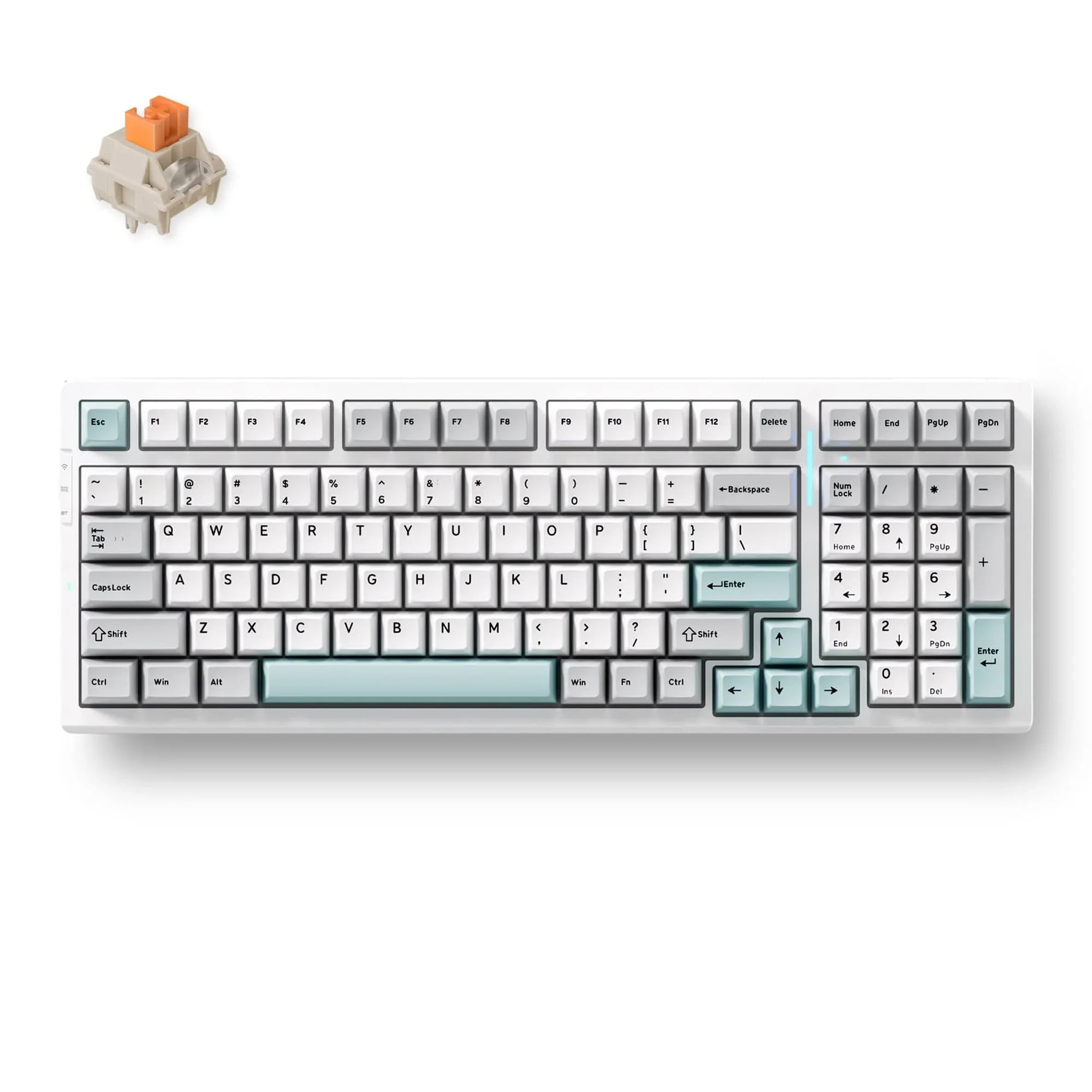 MCHOSE Official Keyboard Gray and Blue / Flame Orange Switch MCHOSE G98 Pro Wireless Tri-Mode Custom Mechanical Gaming Keyboard