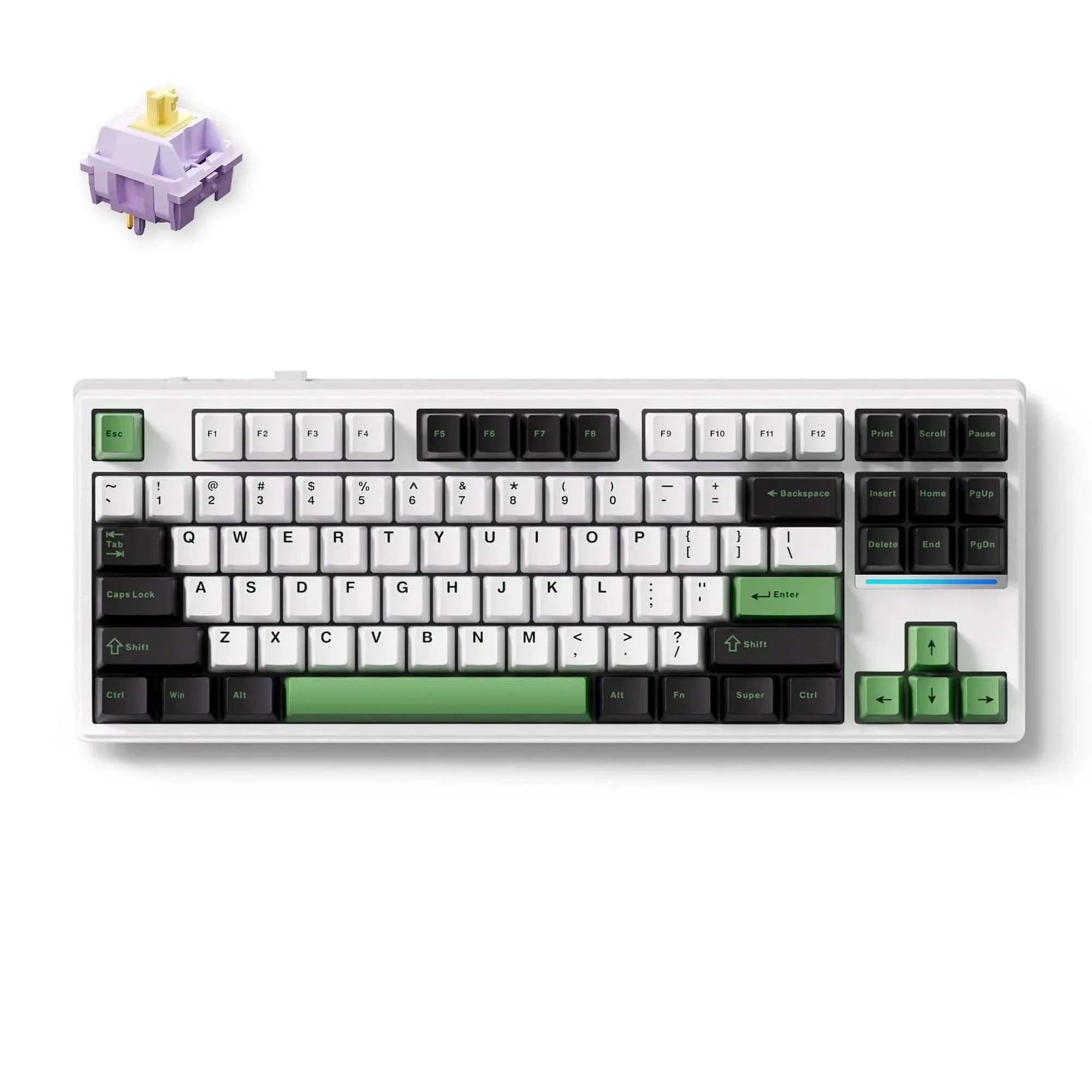 MCHOSE Official Keyboard Green / Hyacinth Switch MCHOSE K87 Mechanical Keyboard