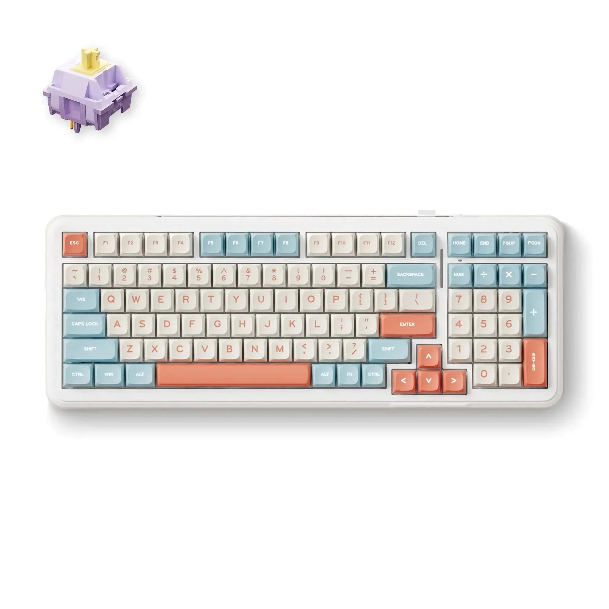 MCHOSE Official Keyboard Horizon Orange / Hyacinth Switch MCHOSE K99 Wireless Gasket Mount Mechanical Keyboard
