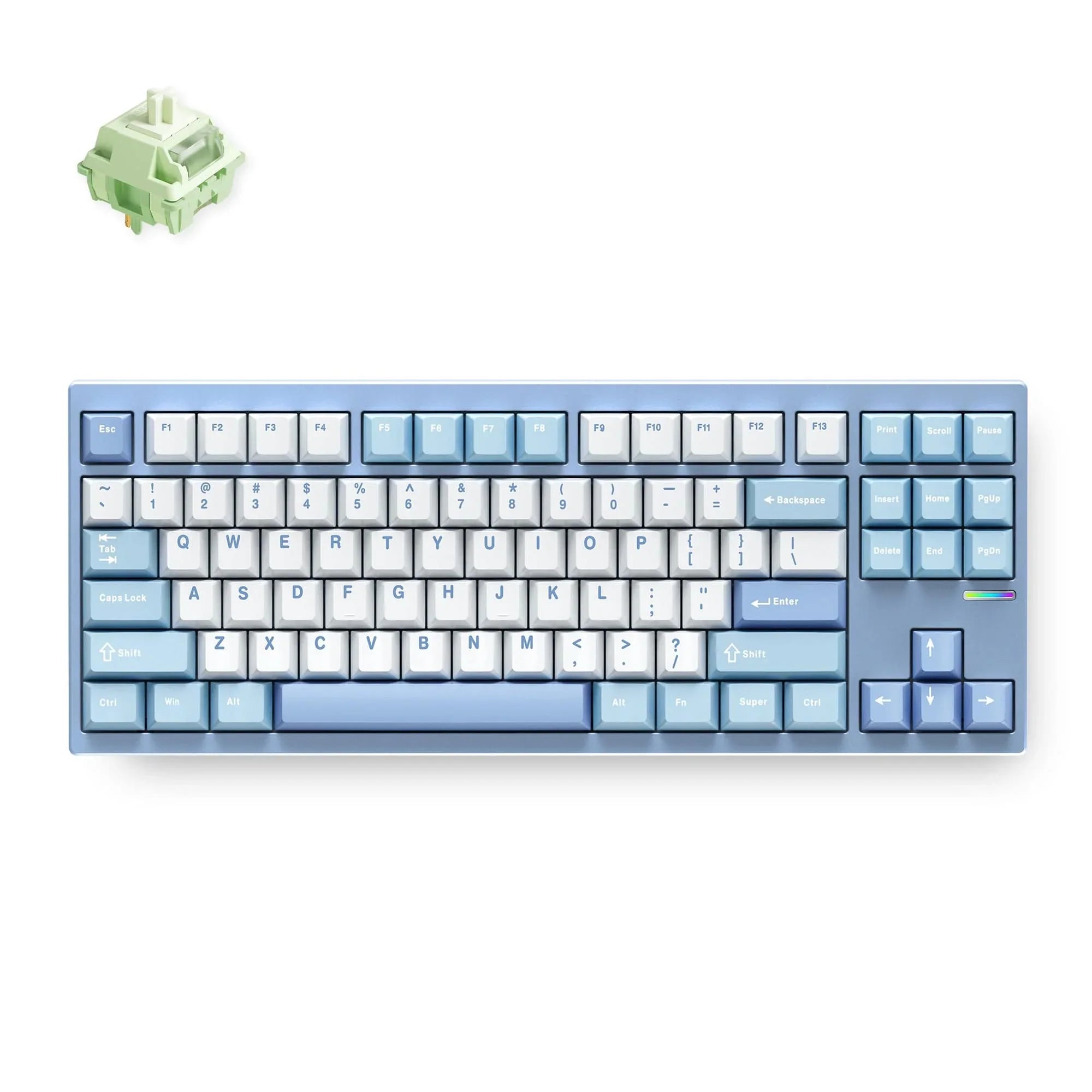MCHOSE Official Keyboard Lite: Blue Nano Spraying MCHOSE GX87 Aluminum Custom Mechanical Keyboard
