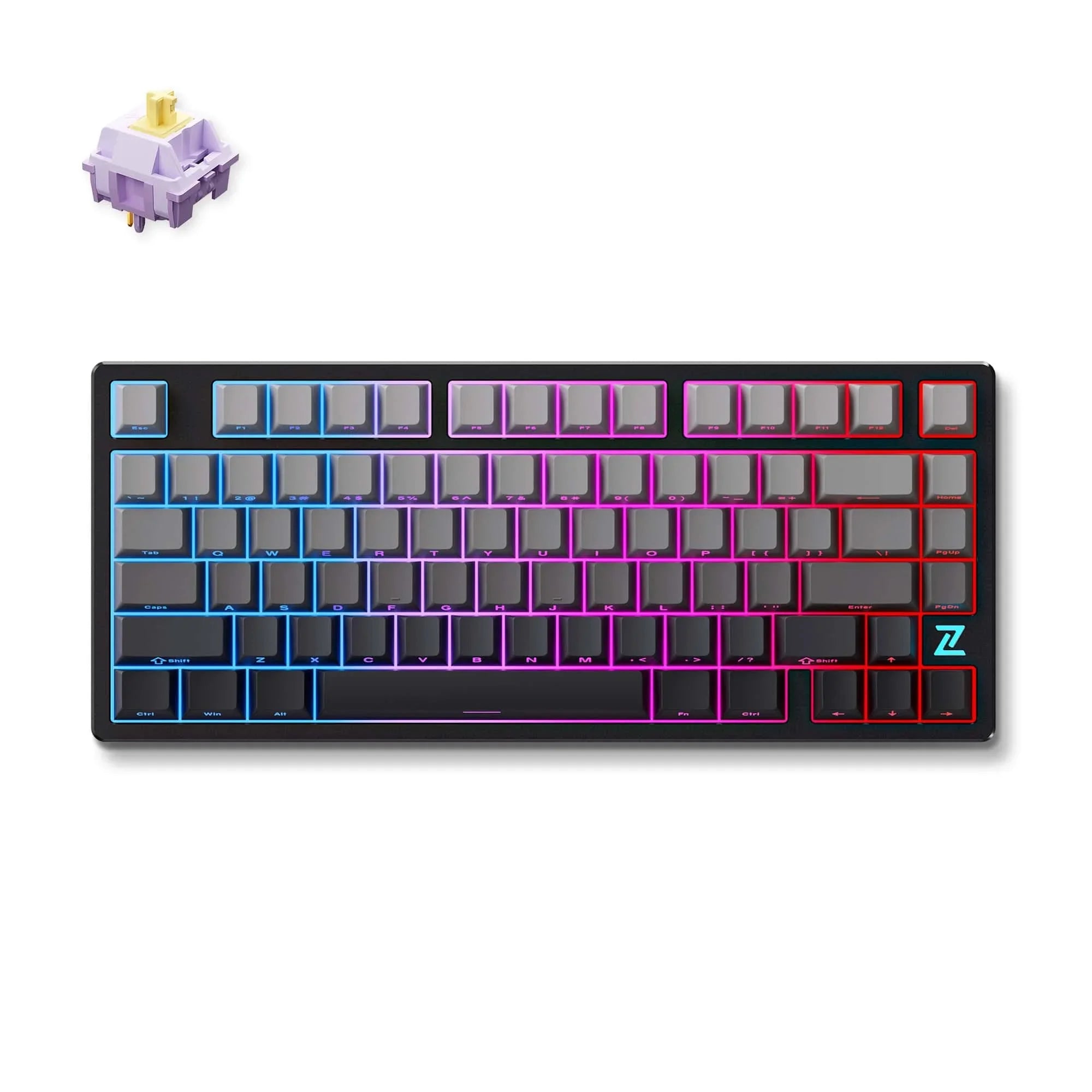MCHOSE Official Keyboard Mountains Gradient / Hyacinth Switch MCHOSE Z75S Metal Top Cover Wireless Mechanical Keyboard