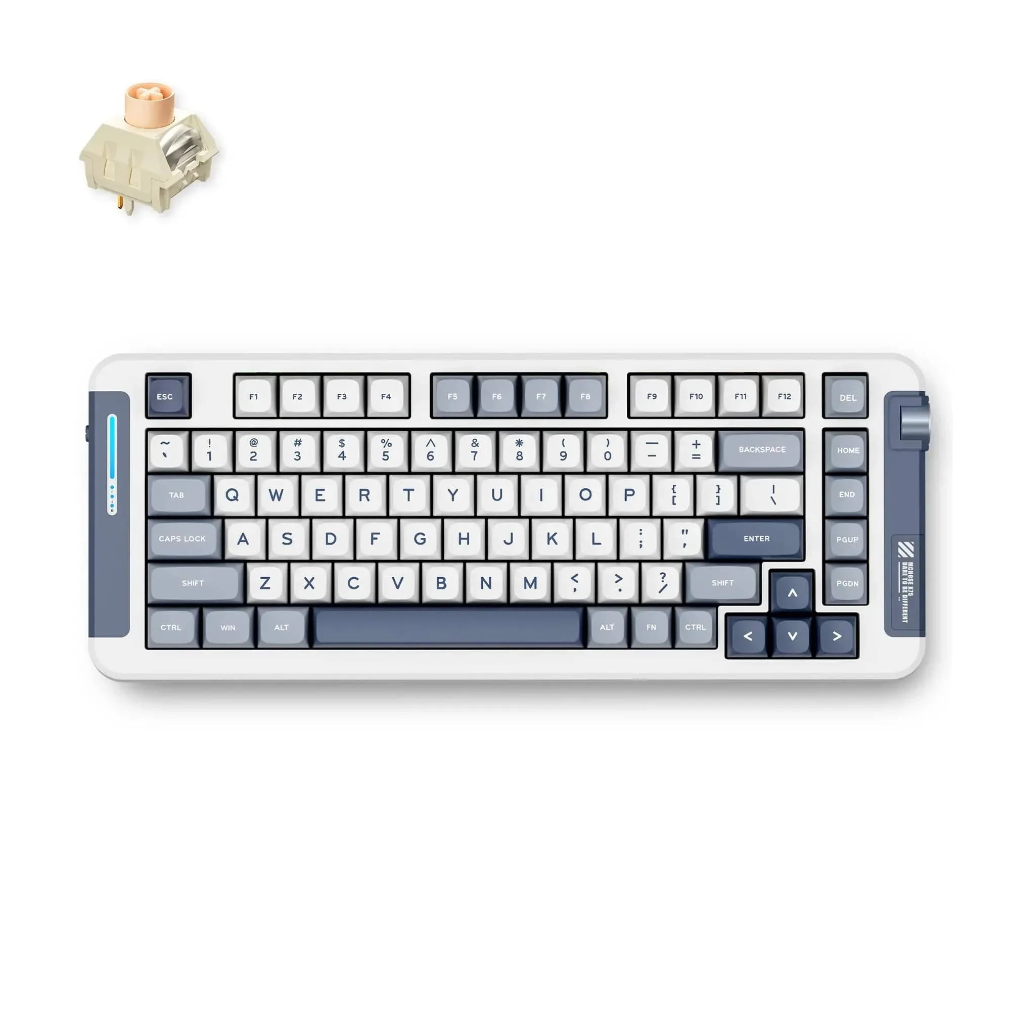 MCHOSE Official Keyboard Navy Blue / Icy Creamsicle Switch MCHOSE X75 Wireless Gasket Mount Mechanical Keyboard