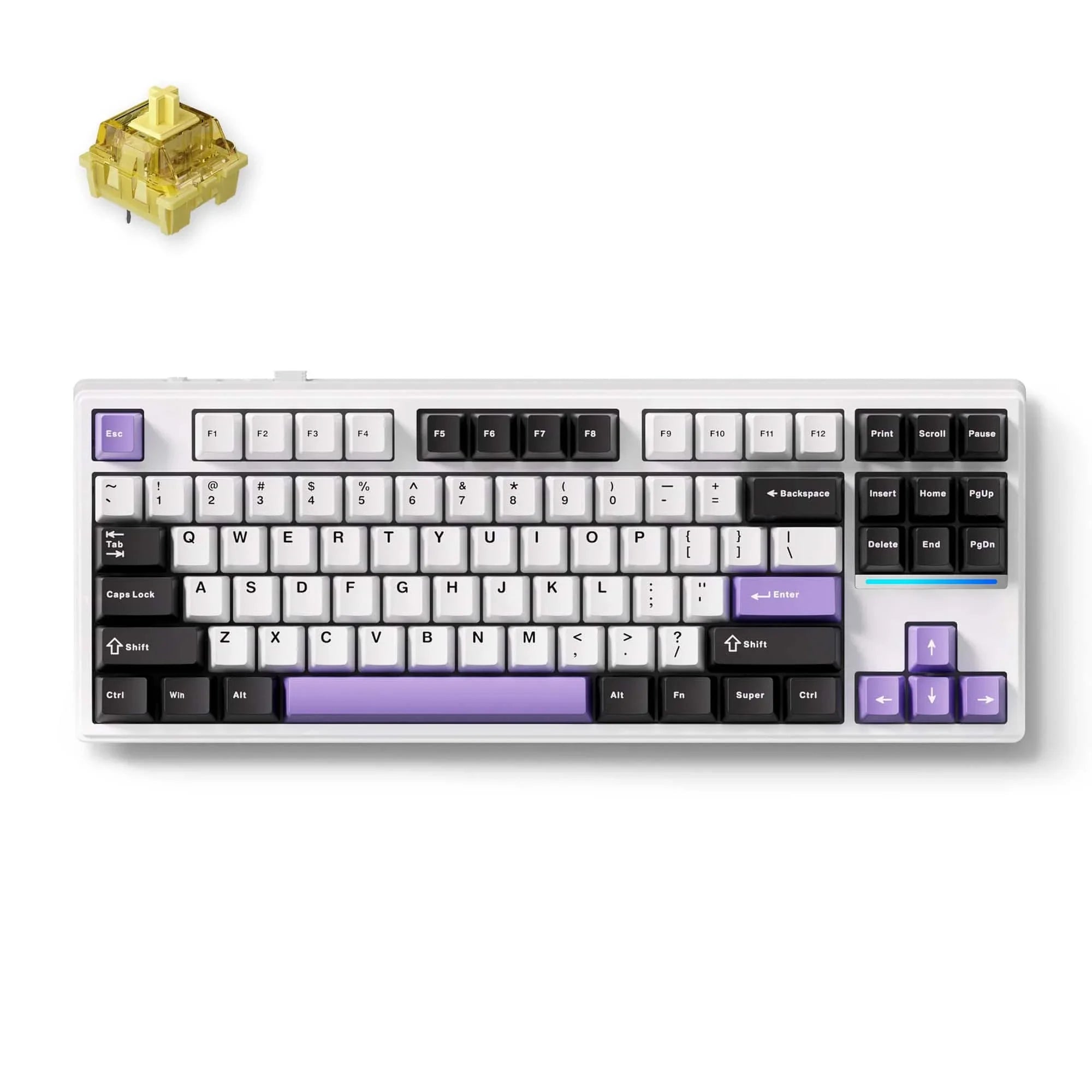 MCHOSE Official Keyboard Purple / Cream Shaft Switch MCHOSE K87 Mechanical Keyboard