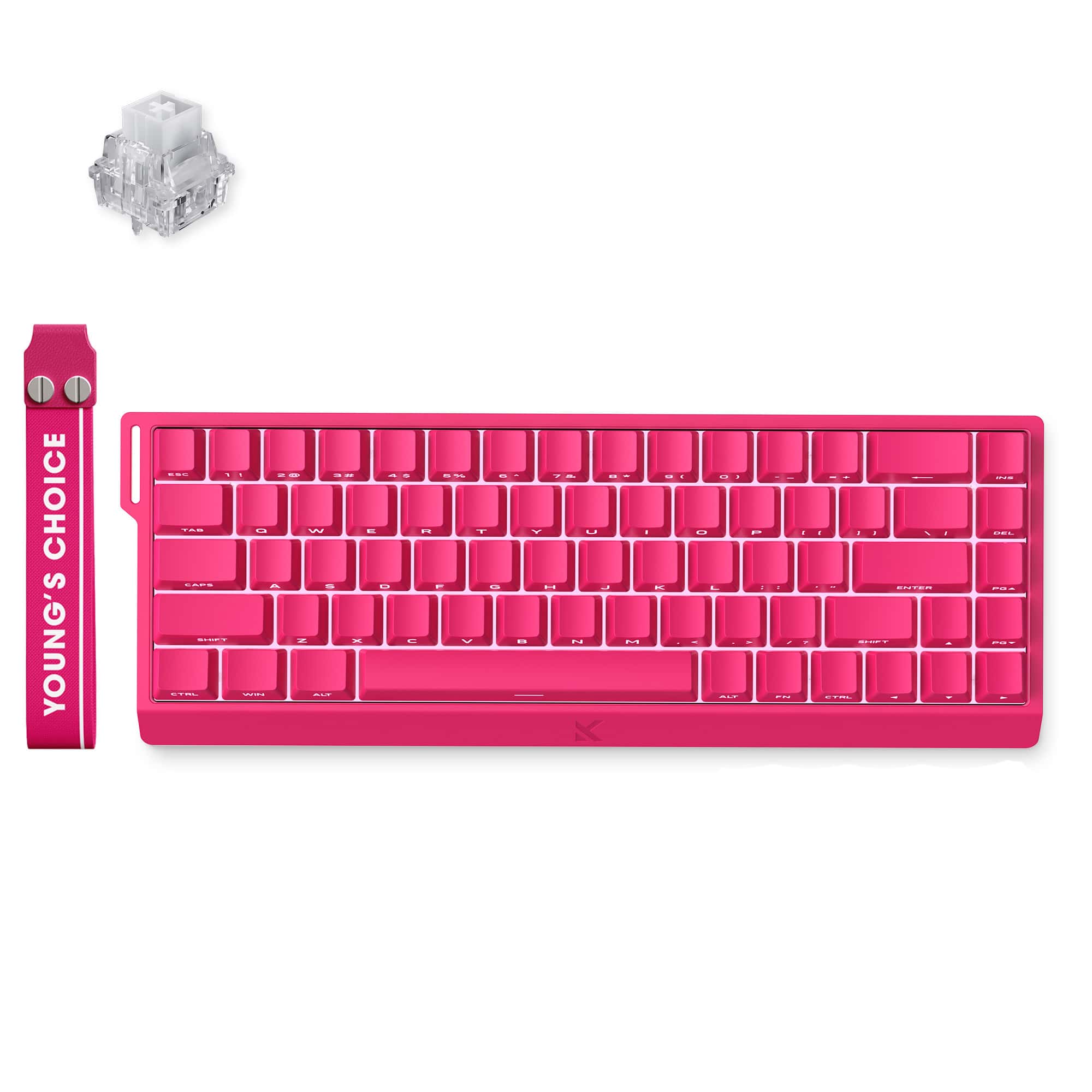 MCHOSE Official Keyboard Rose Red / Ice Rhino Magnetic Switch MCHOSE Ace 68 Hall Effect Magnetic Switch Gaming Keyboard