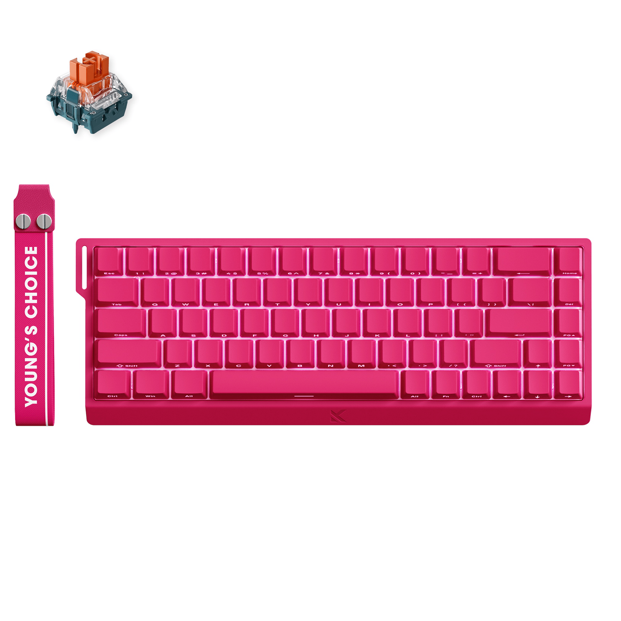 MCHOSE Official Keyboard Rose Red / TTC Uranus Magnetic Switch eSports MCHOSE Ace 68 Hall Effect Magnetic Switch Gaming Keyboard