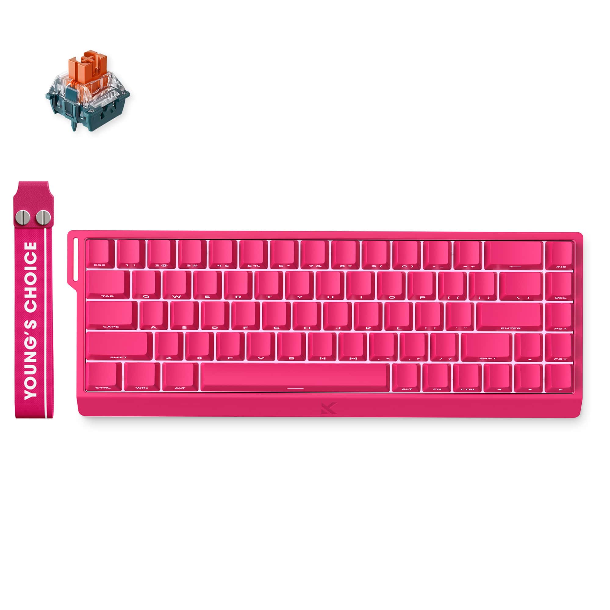 MCHOSE Official Keyboard Rose Red / TTC Uranus Magnetic Switch eSports MCHOSE Ace 68 Hall Effect Magnetic Switch Gaming Keyboard