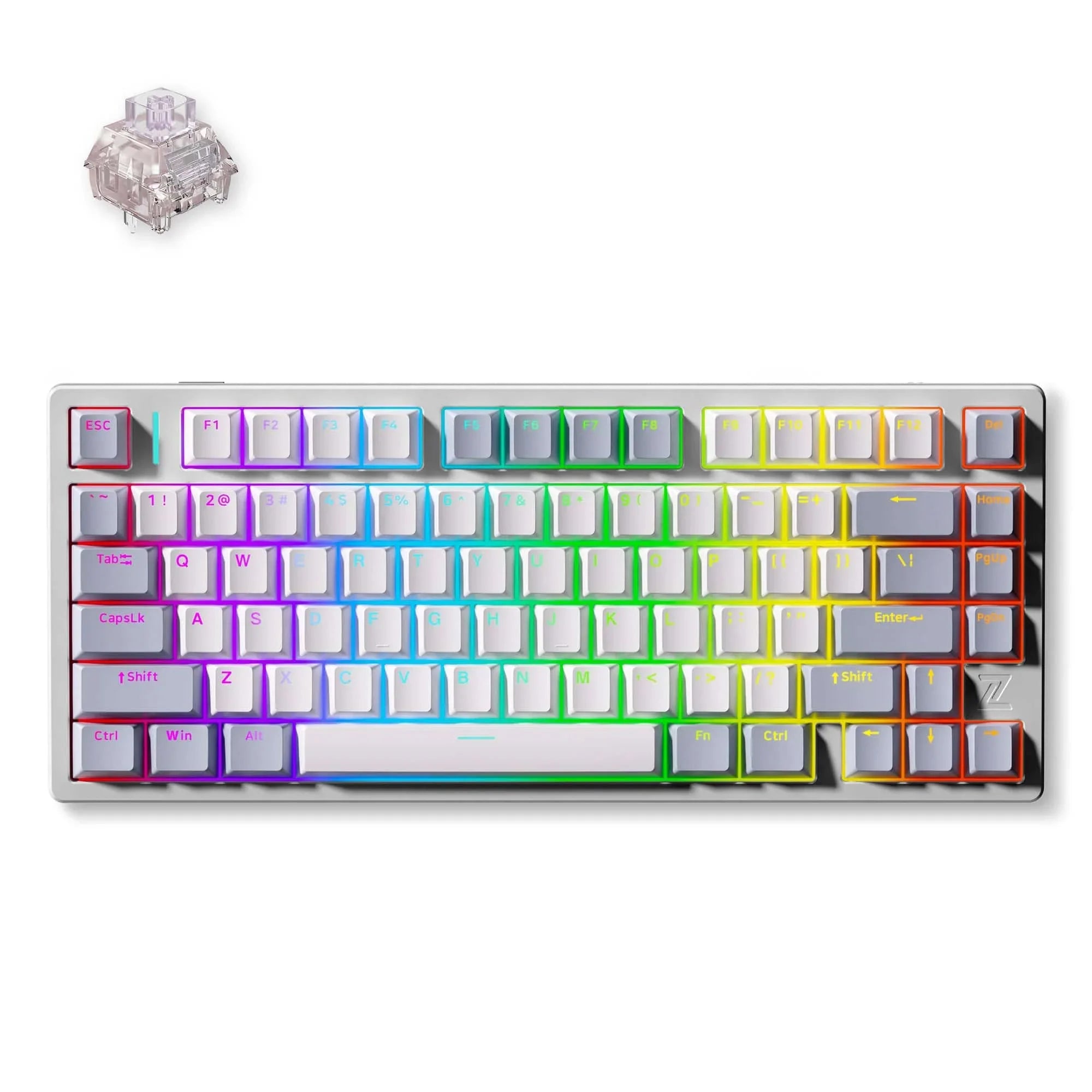 MCHOSE Official Keyboard Silver / Firefly Night Switch MCHOSE Z75 Metal Top Cover Mechanical Gaming Keyboard