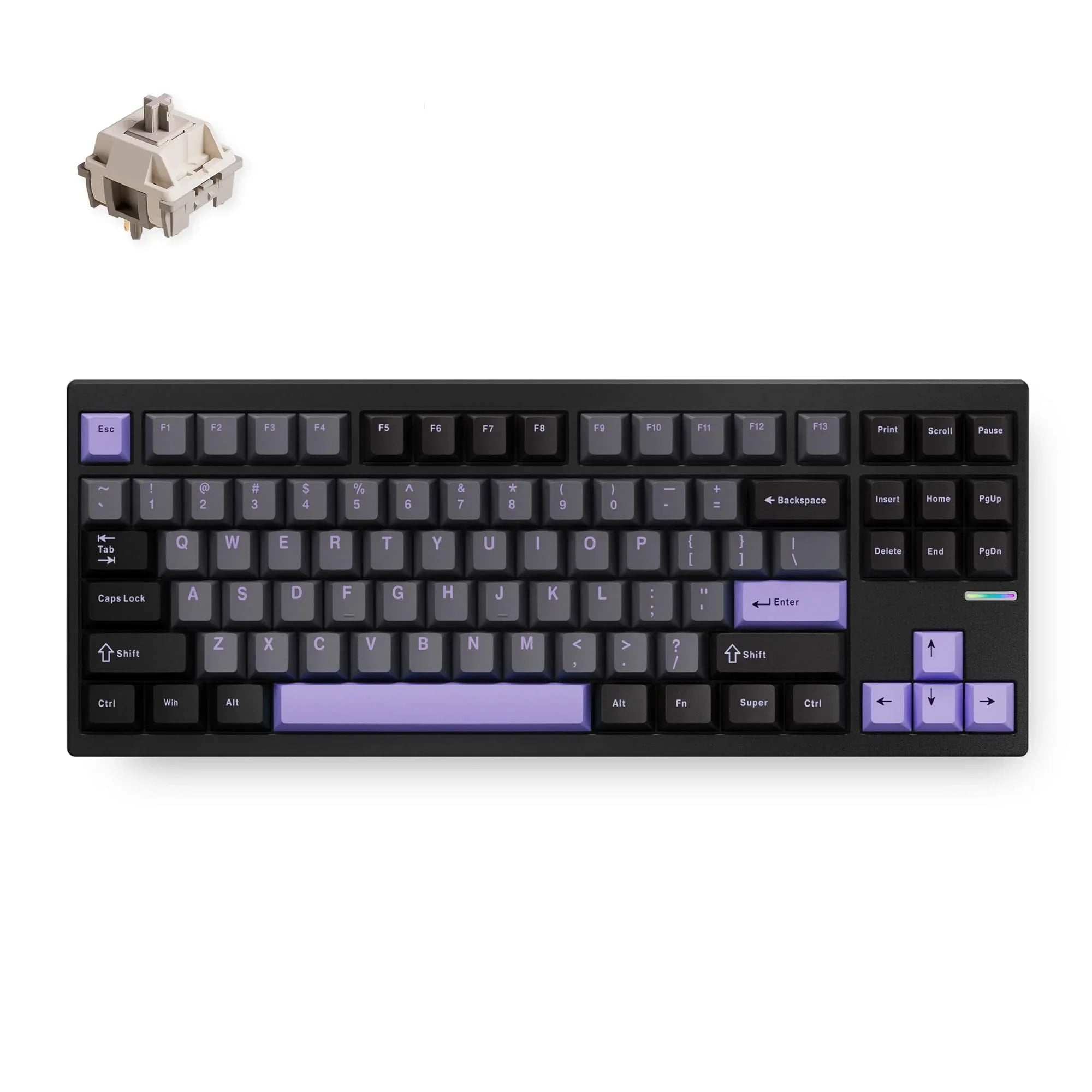 MCHOSE Official Keyboard Ultra: Black Anodic Oxidation MCHOSE GX87 Aluminum Custom Mechanical Keyboard