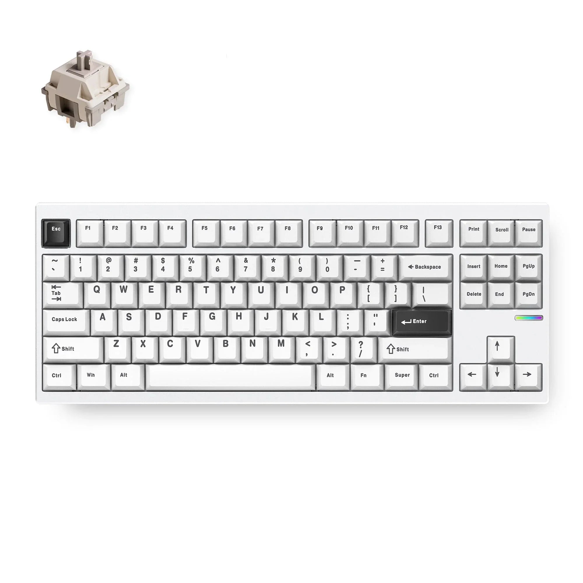 MCHOSE Official Keyboard Ultra: White Electrophoresis MCHOSE GX87 Aluminum Custom Mechanical Keyboard