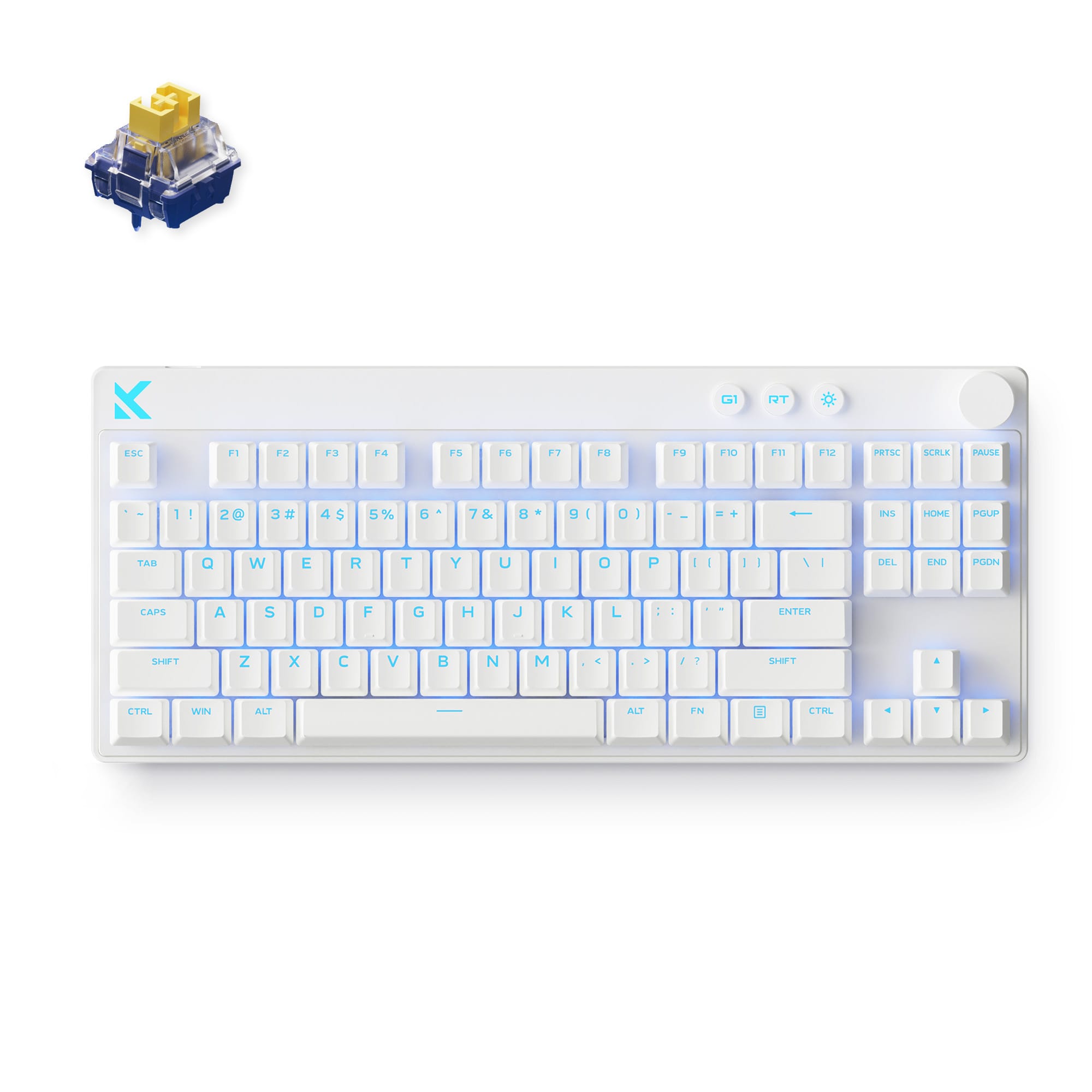 MCHOSE Official Keyboard White / Apollo Magnetic Switch MCHOSE Mix 87 Hall Effect Magnetic Switch Gaming Keyboard
