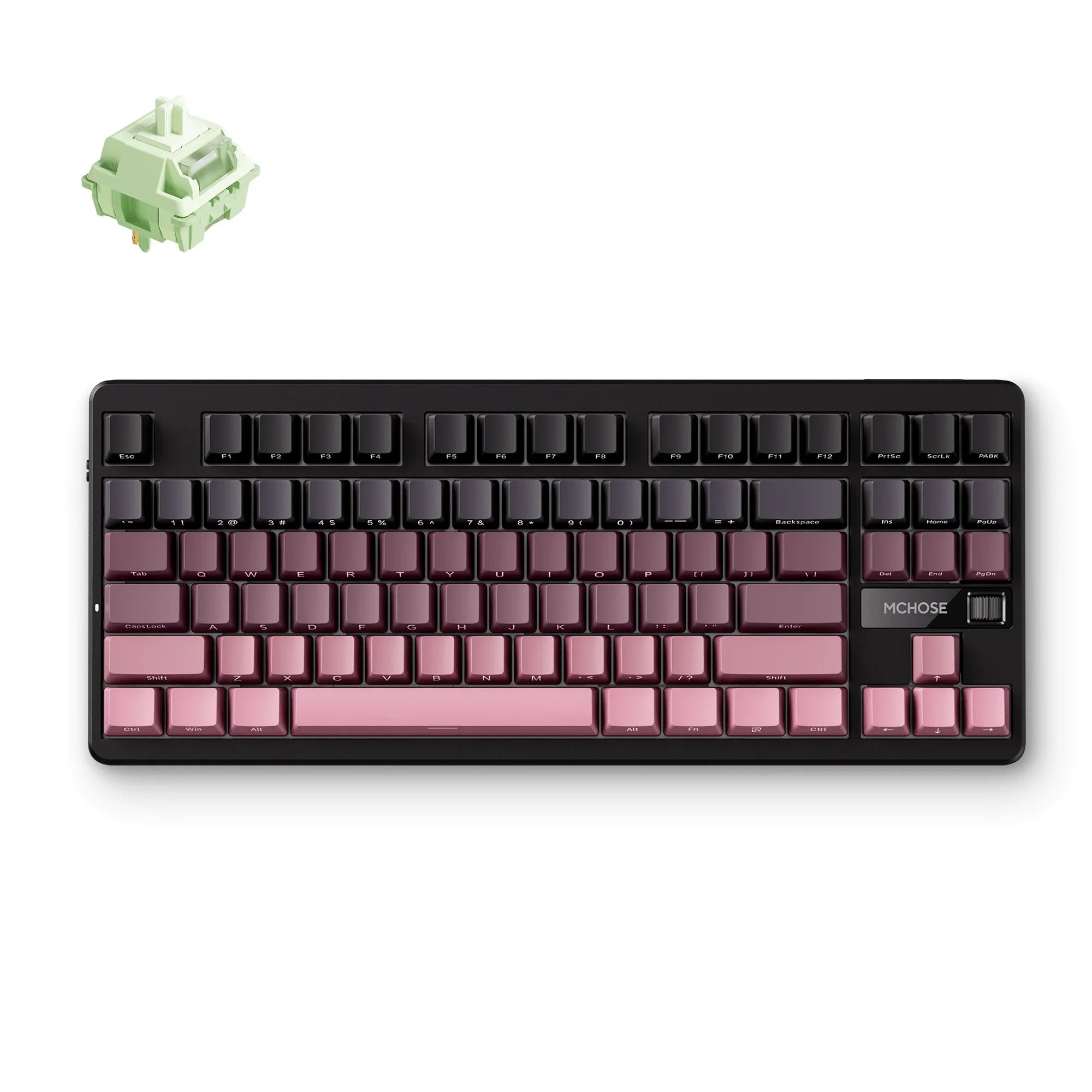 MCHOSE Official Keyboards Black Pink / Matcha Latte Switch V2 MCHOSE G87 Wireless Gasket Mount Custom Mechanical Keyboard