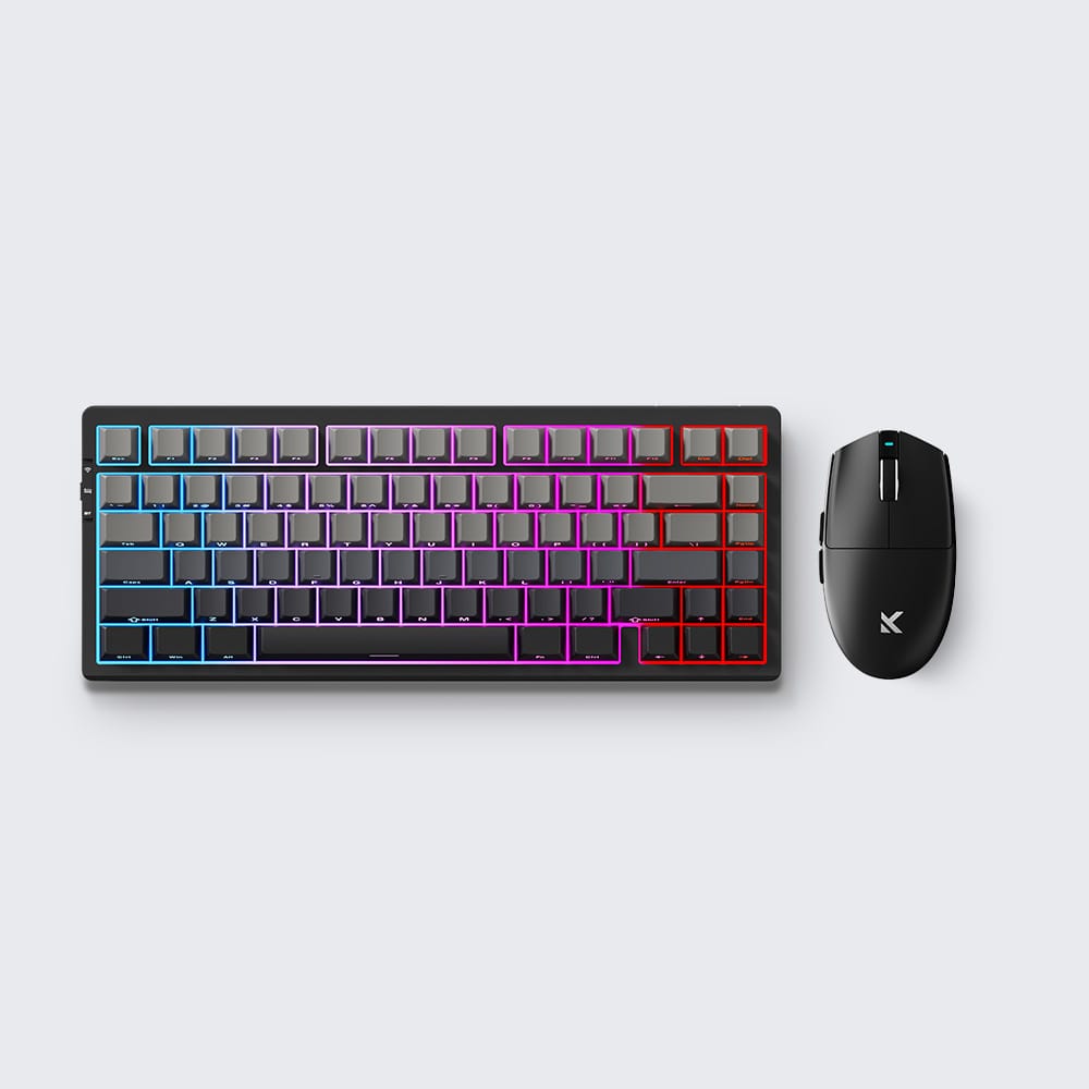 MCHOSE Official MCHOSE G75 Pro Black Matcha Latte Switch + G3 V2 Pro Black Gaming & Work Combo
