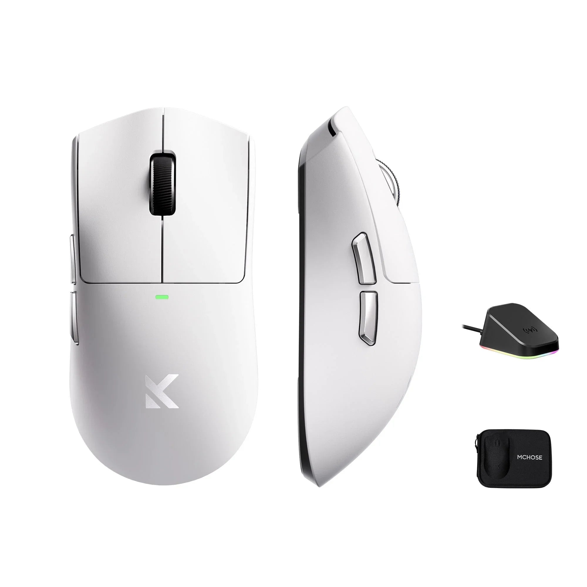 MCHOSE Official Mouse White MCHOSE K7 Ultra Lightweight Wireless Gaming Mouse