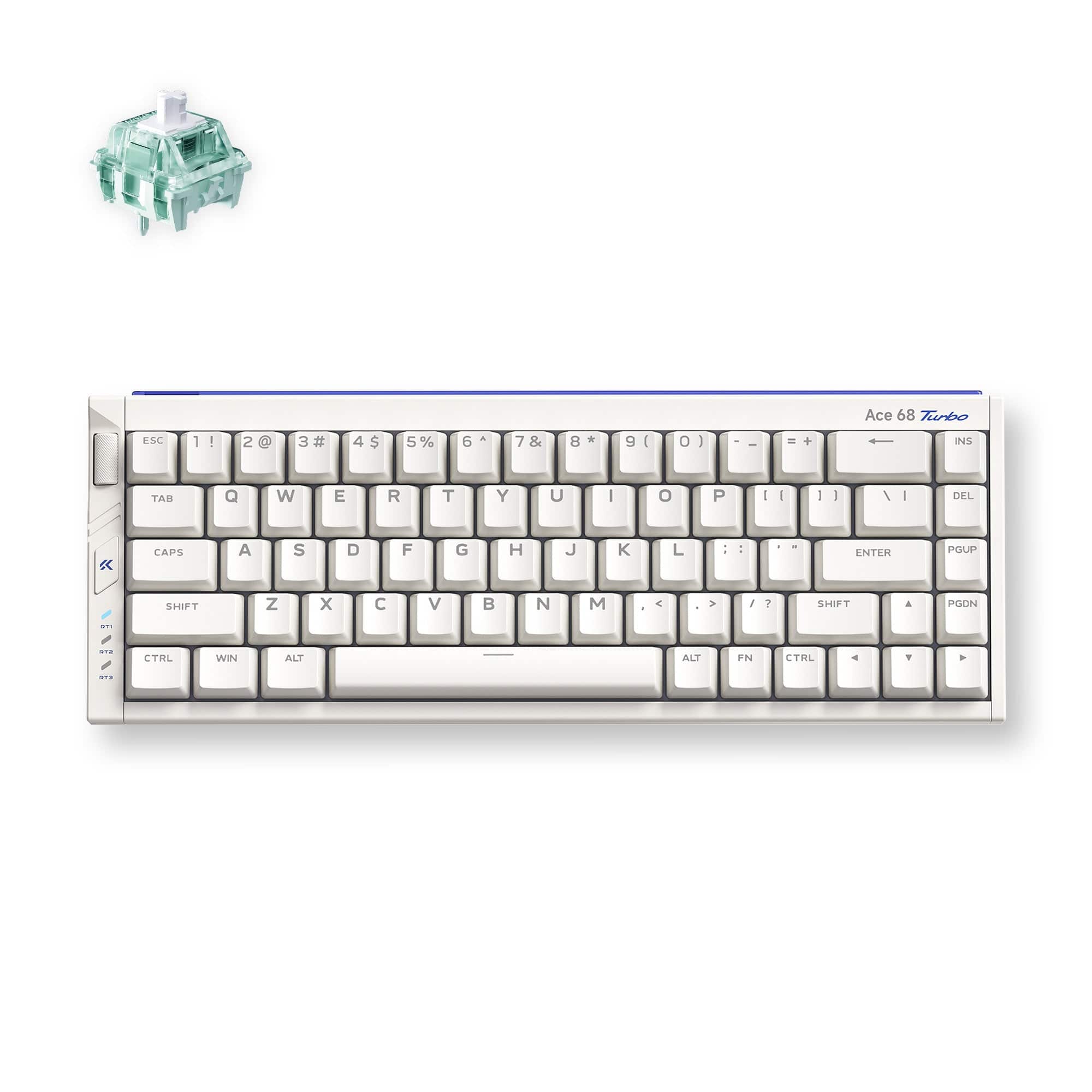 MCHOSE Official Nova White / Gateron Magnetic Jade Pro Switch MCHOSE Ace 68 Turbo Full-aluminum Esports Hall Effect Keyboard