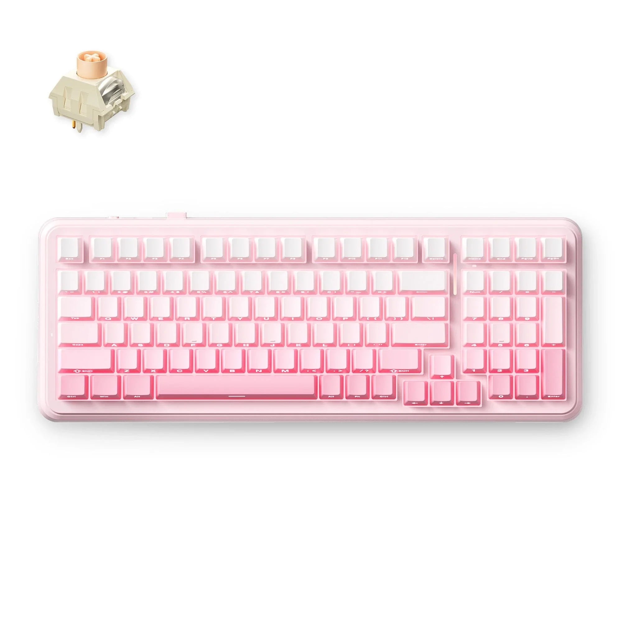 MCHOSE Official Pink Gradient / Icy Creamsicle Switch MCHOSE K99 V2 Wireless Gasket Mount Mechanical Keyboard