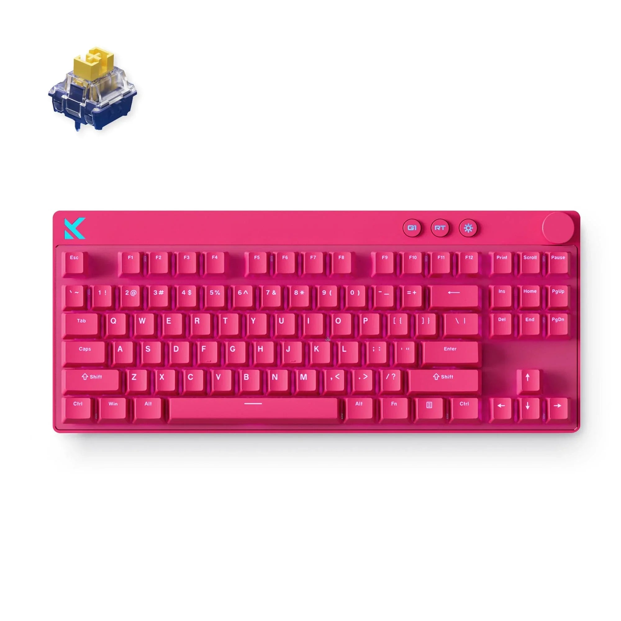 MCHOSE Official Rose Red / Apollo Magnetic Switch MCHOSE Mix 87 Hall Effect Magnetic Switch Gaming Keyboard
